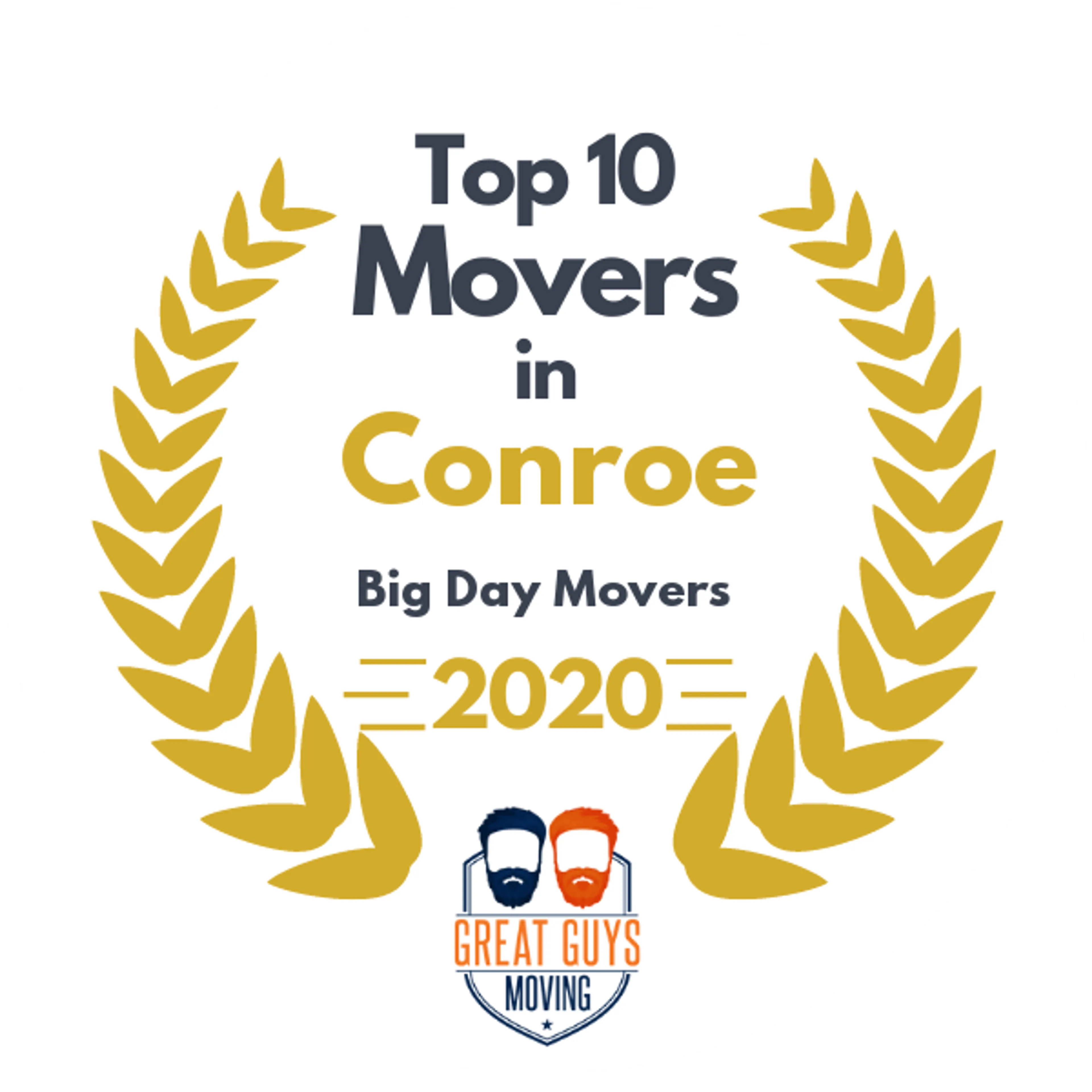 Top 10 Movers in Conroe, TX 2020 award