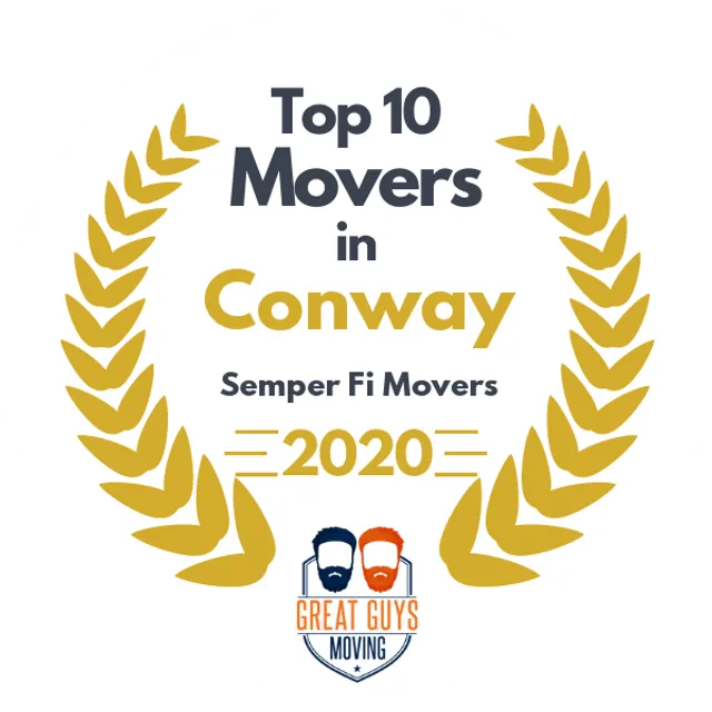 Top 10 Movers in Little Rock, AR 2020 award