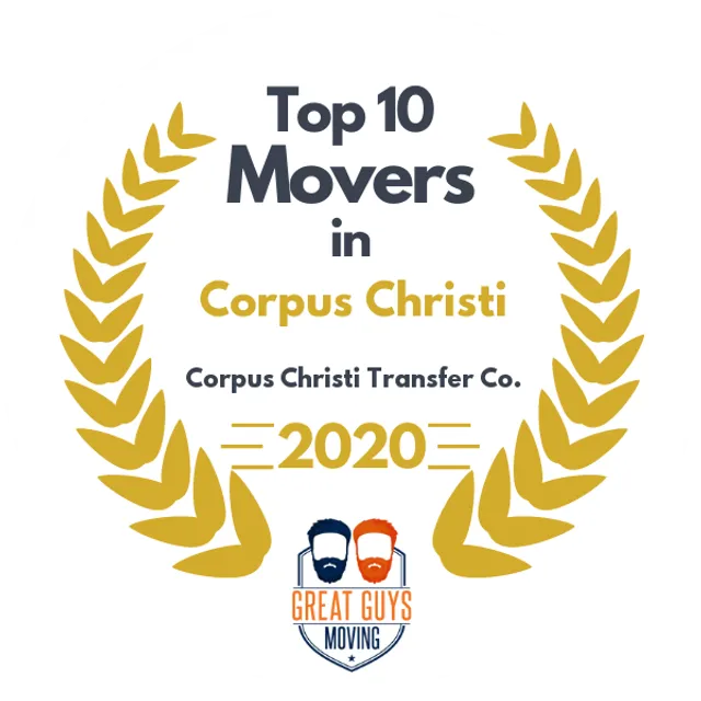 Top 10 Movers in Corpus Christi, TX 2020 award