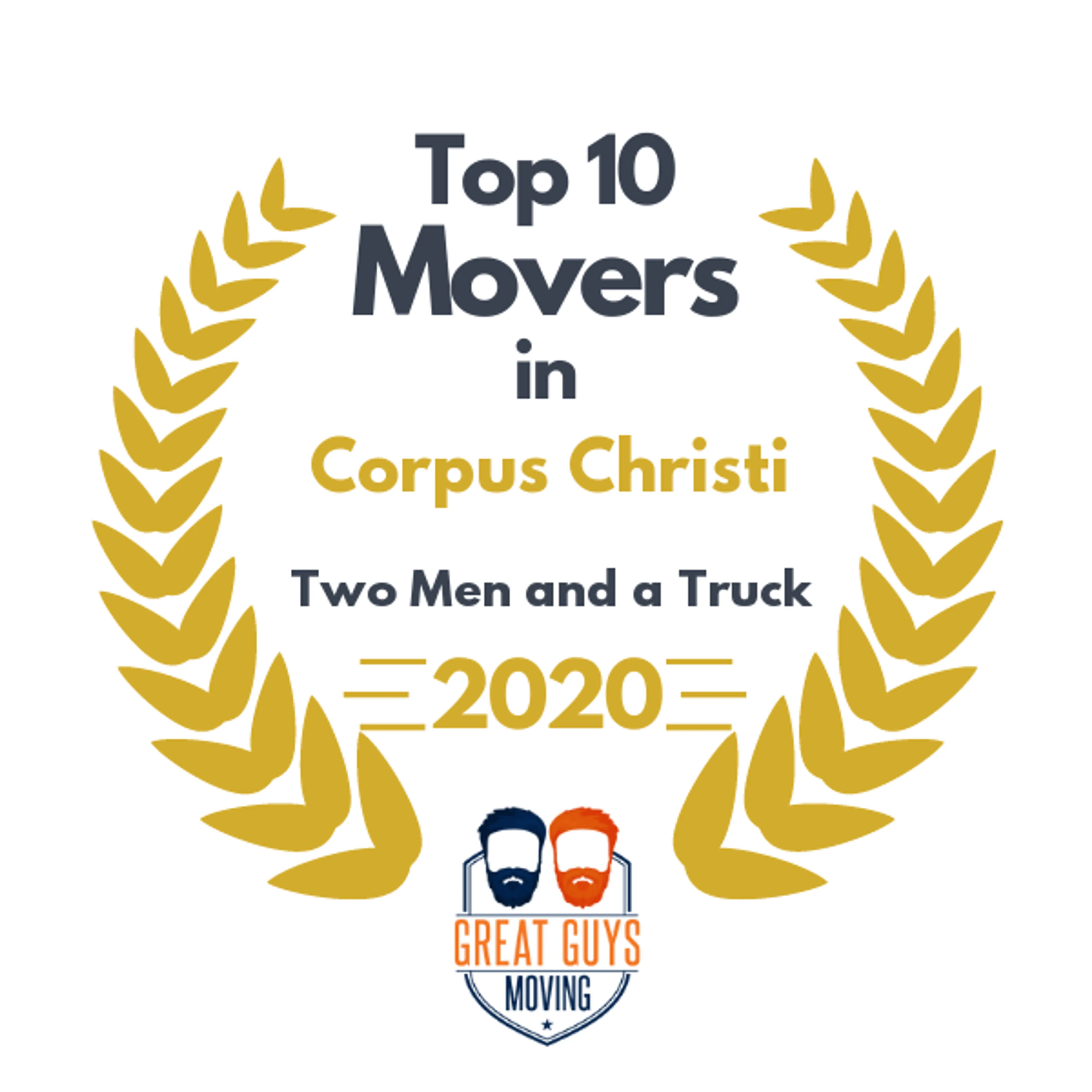 Top 10 Movers in Corpus Christi, TX 2020 award