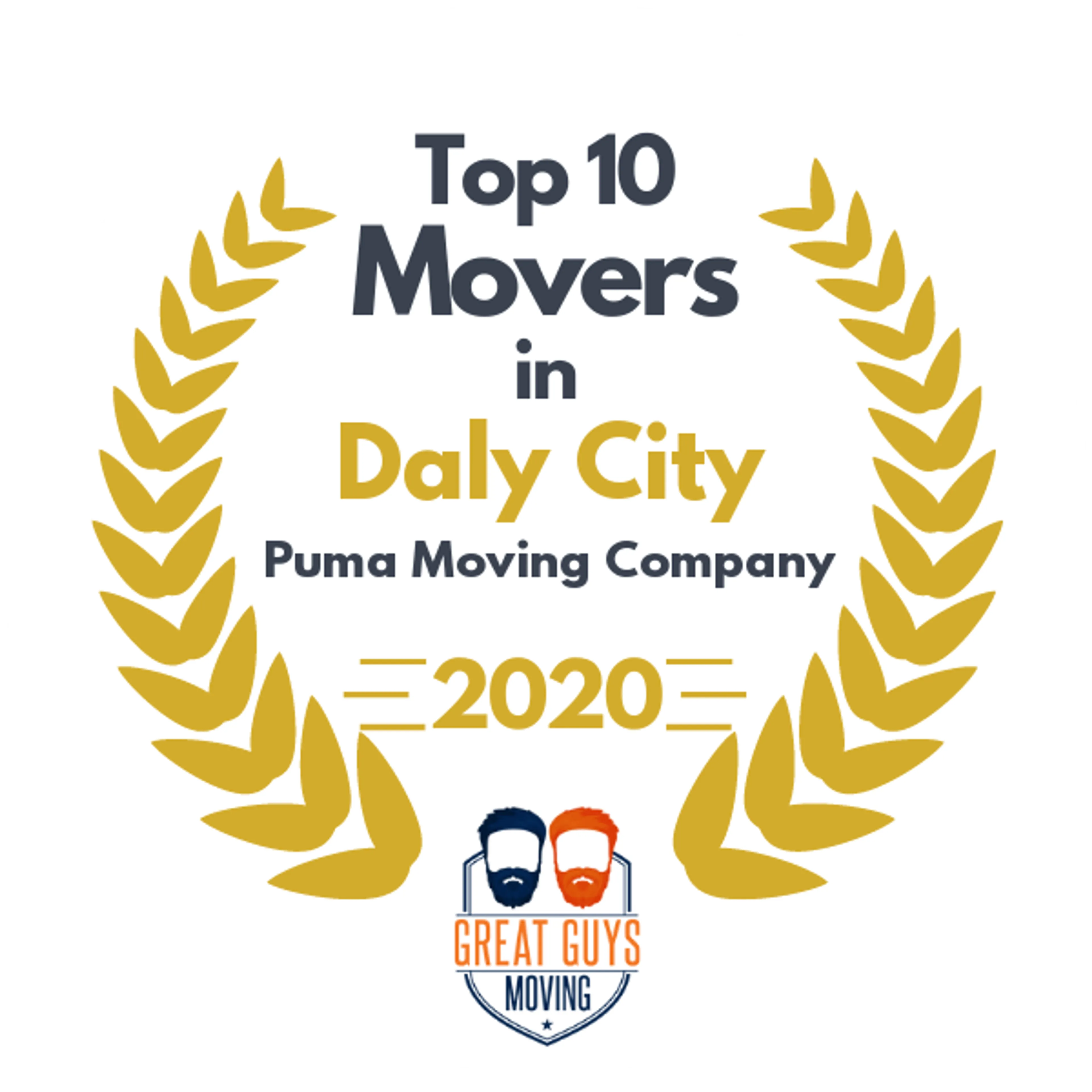 Top 10 Movers in Daly City, CA 2020 award