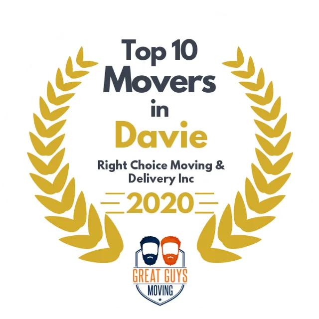 Top 10 Movers in Fort Lauderdale, FL 2020 award