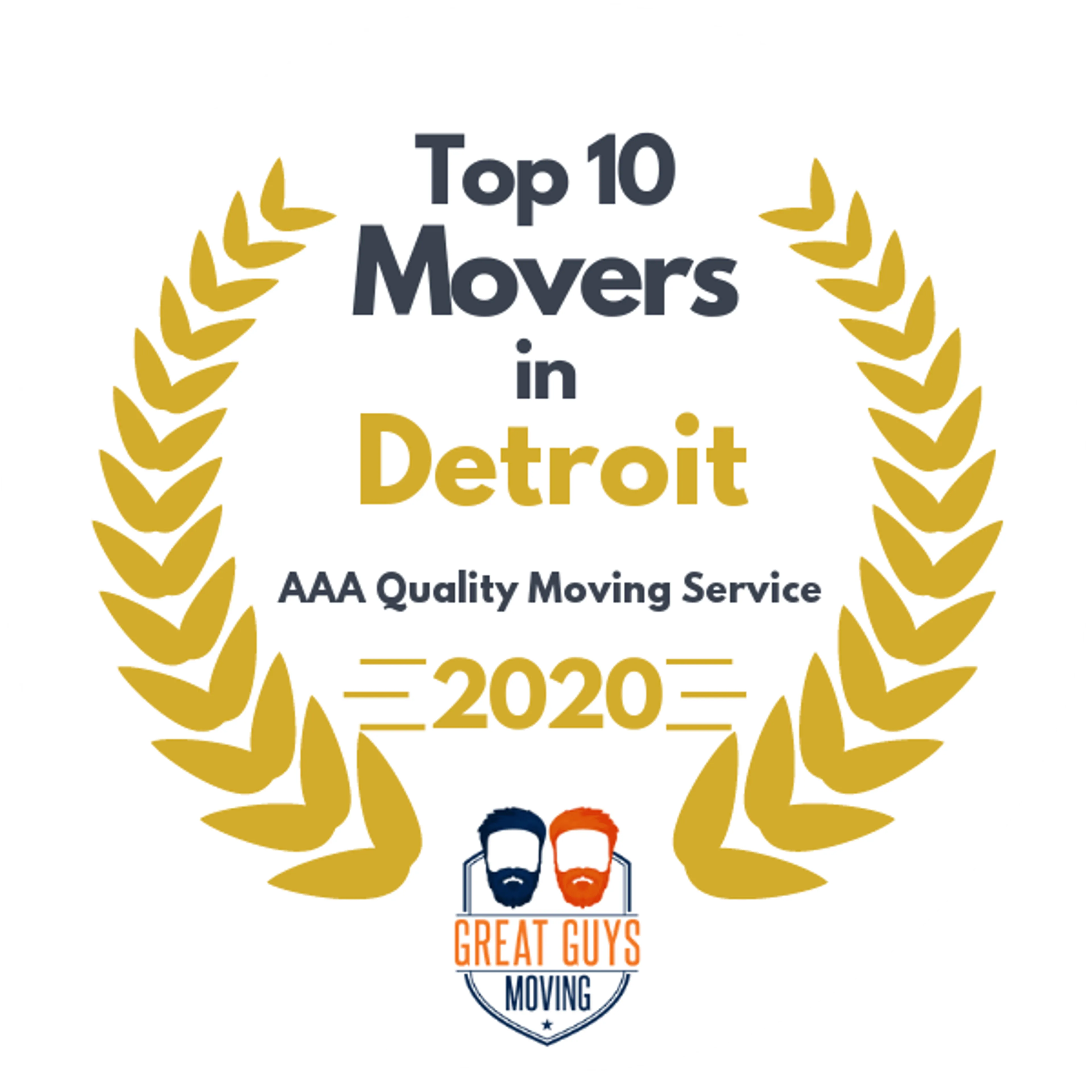 Top 10 Movers in Detroit, MI 2020 award