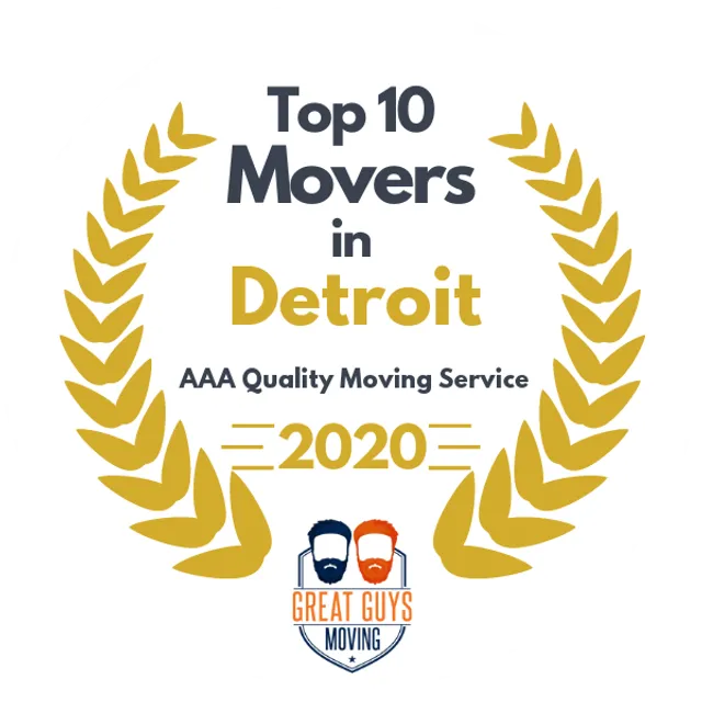 Top 10 Movers in Detroit, MI 2020 award