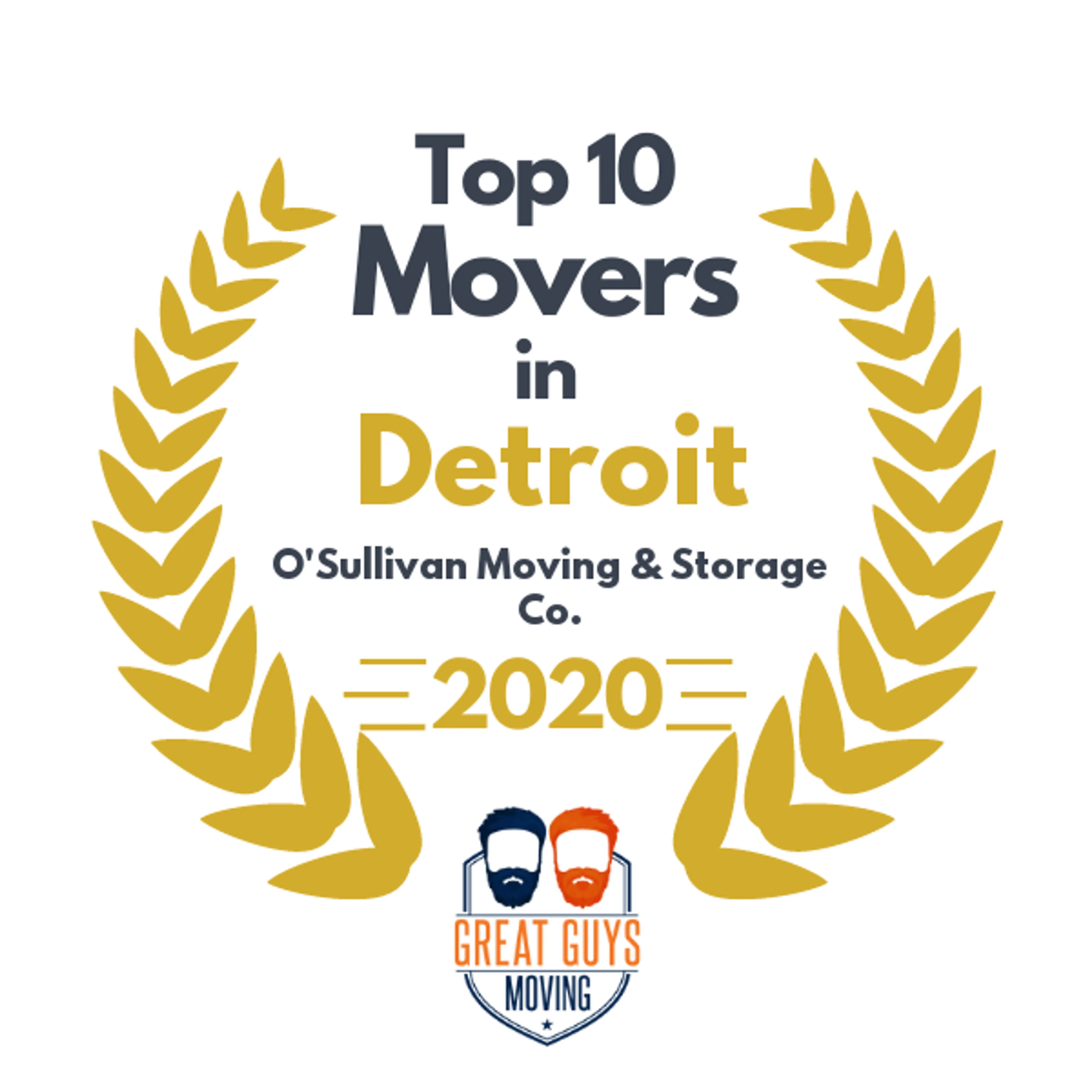 Top 10 Movers in Detroit, MI 2020 award