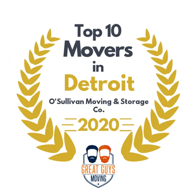 Top 10 Movers in Detroit, MI 2020 award