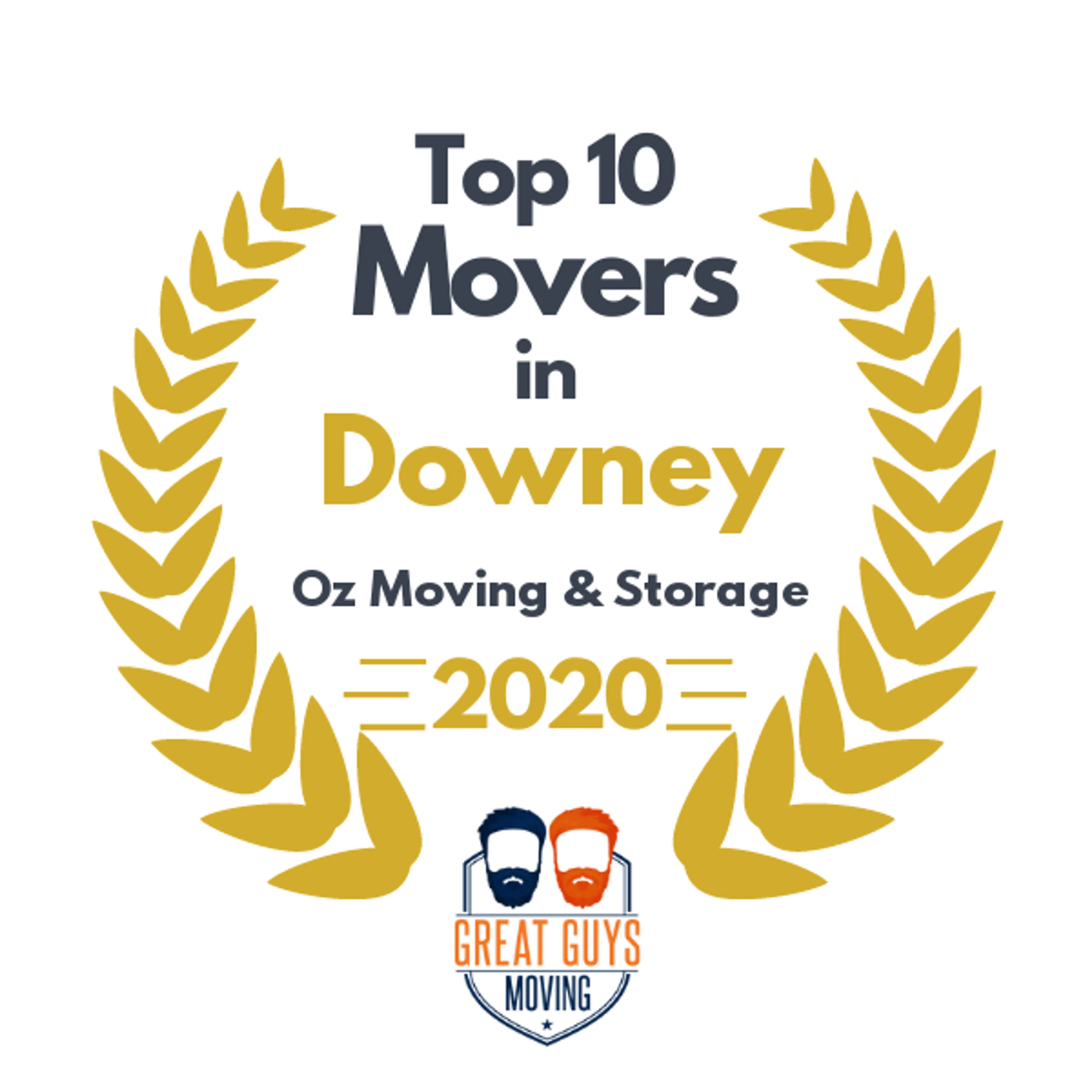 Top 10 Movers in Los Angeles, CA 2020 award