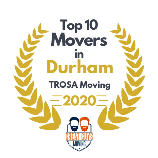 Top 10 Movers in Raleigh, NC 2020 award