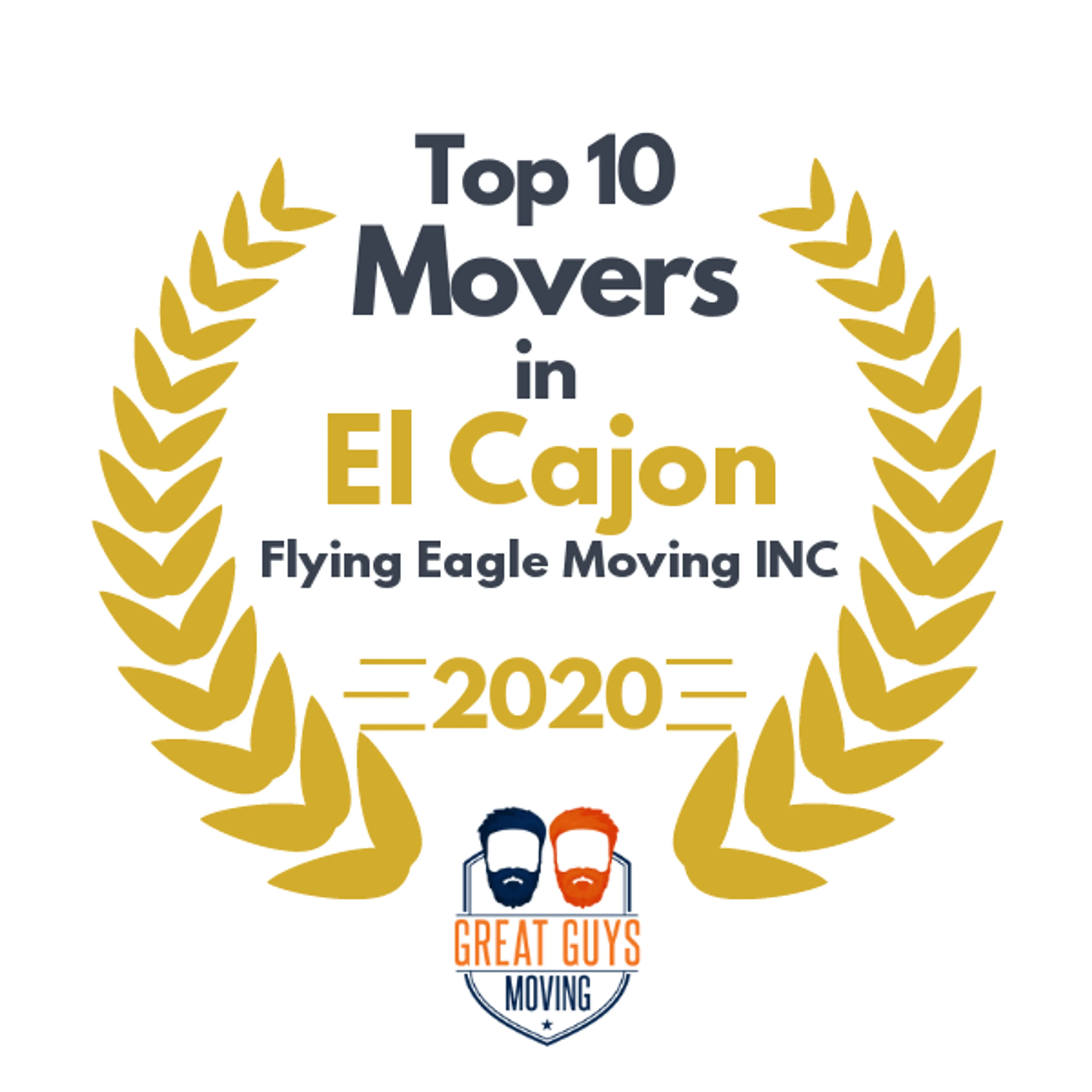 Top 10 Movers in Chula Vista, CA 2020 award