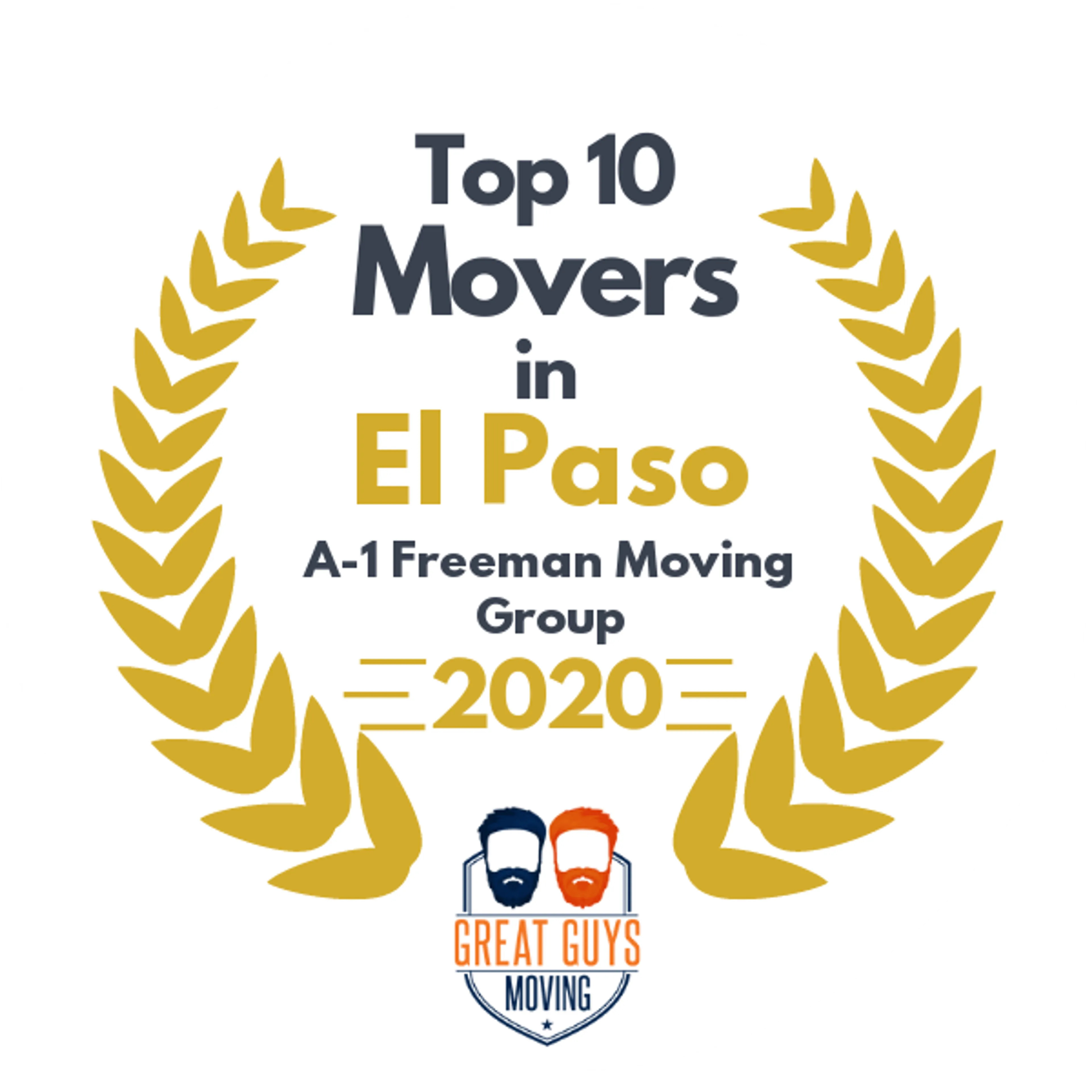 Top 10 Movers in El Paso, TX 2020 award