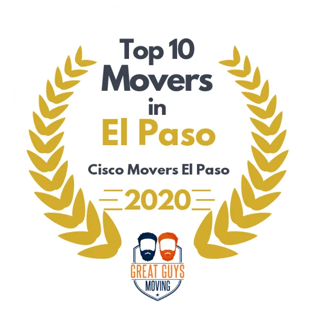 Top 10 Movers in El Paso, TX 2020 award