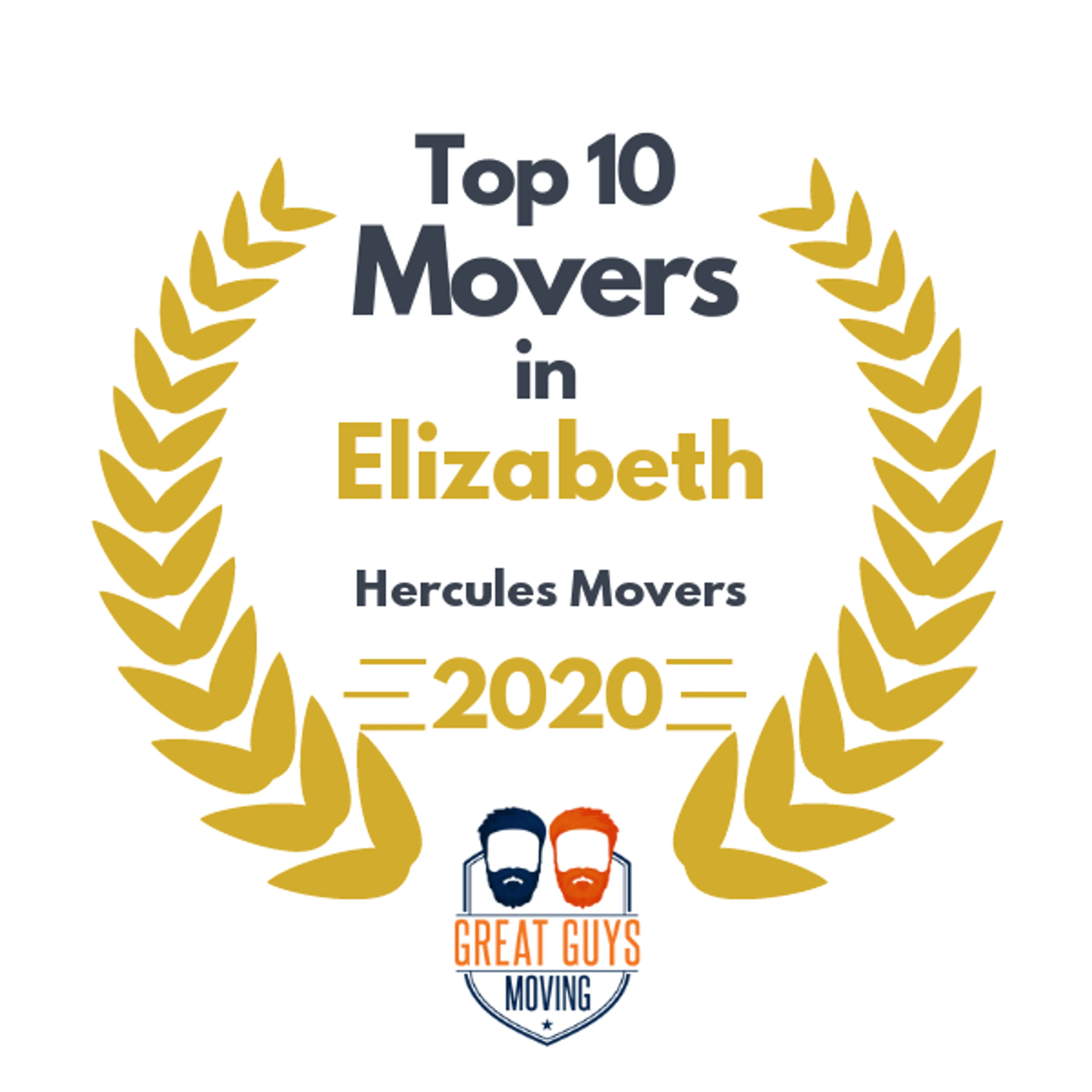 Top 10 Movers in Elizabeth, NJ 2020 award