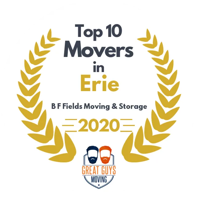 Top 10 Movers in Erie, PA 2020 award