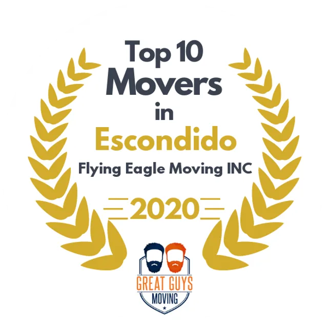 Top 10 Movers in Oceanside, CA 2020 award