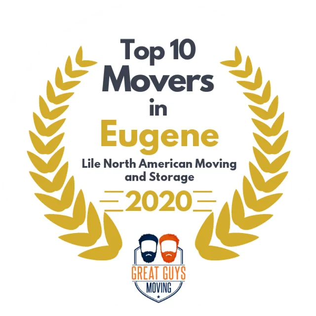 Top 10 Movers in Eugene, OR 2020 award