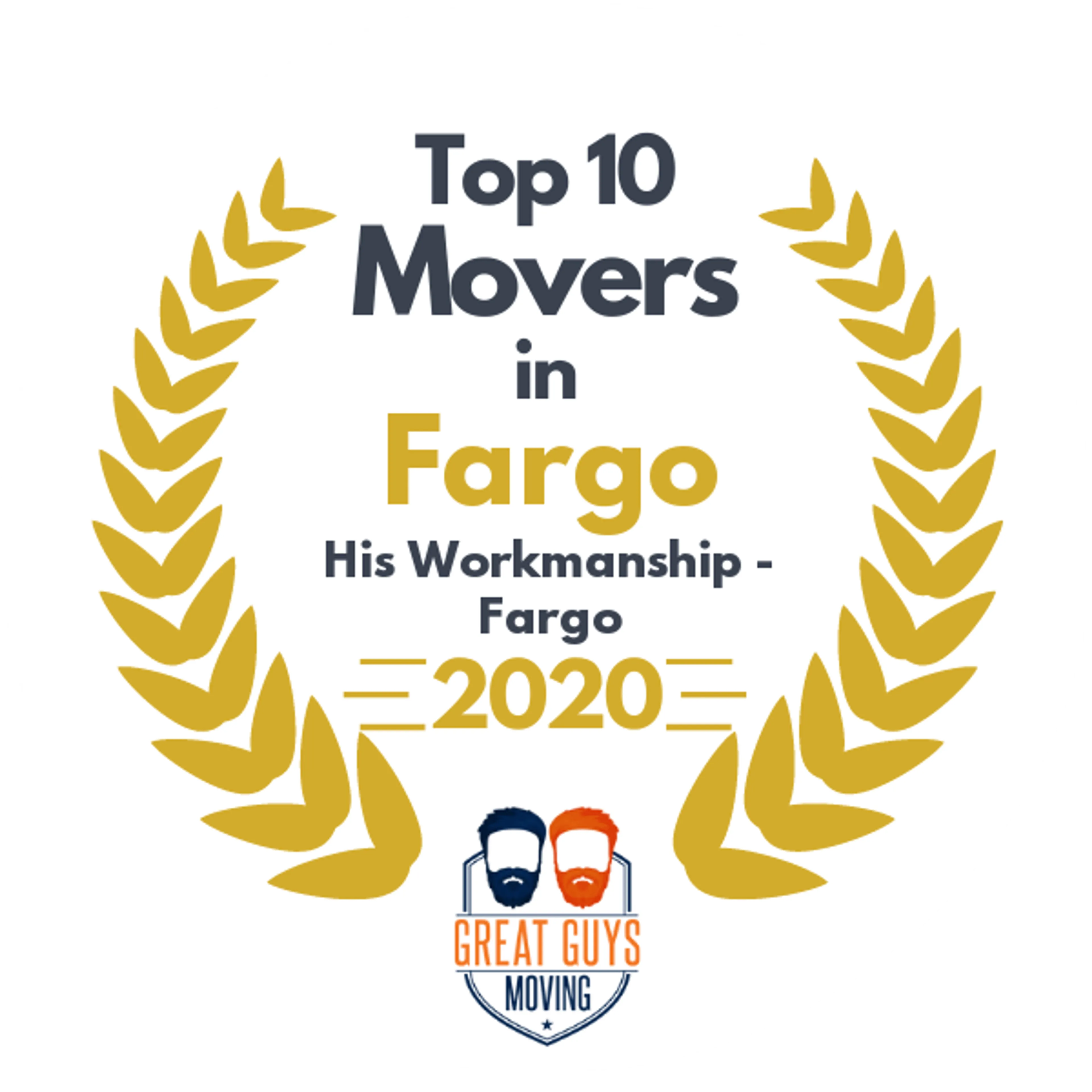 Top 10 Movers in Fargo, ND 2020 award