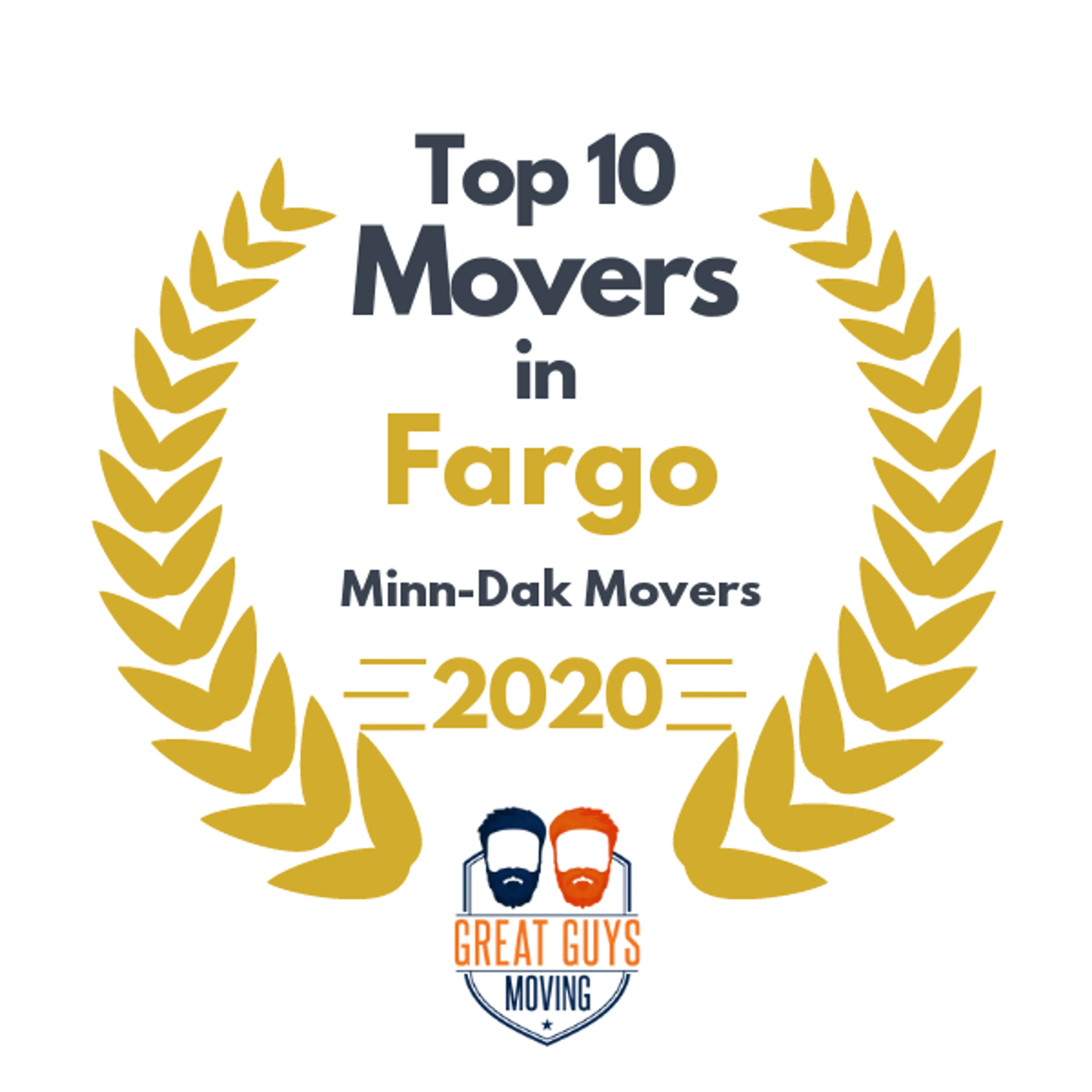 Top 10 Movers in Fargo, ND 2020 award