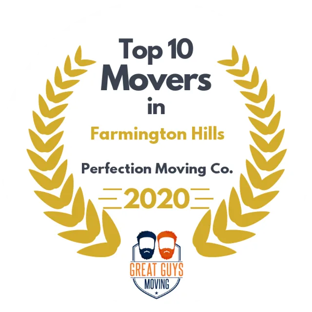 Top 10 Movers in Livonia, MI 2020 award