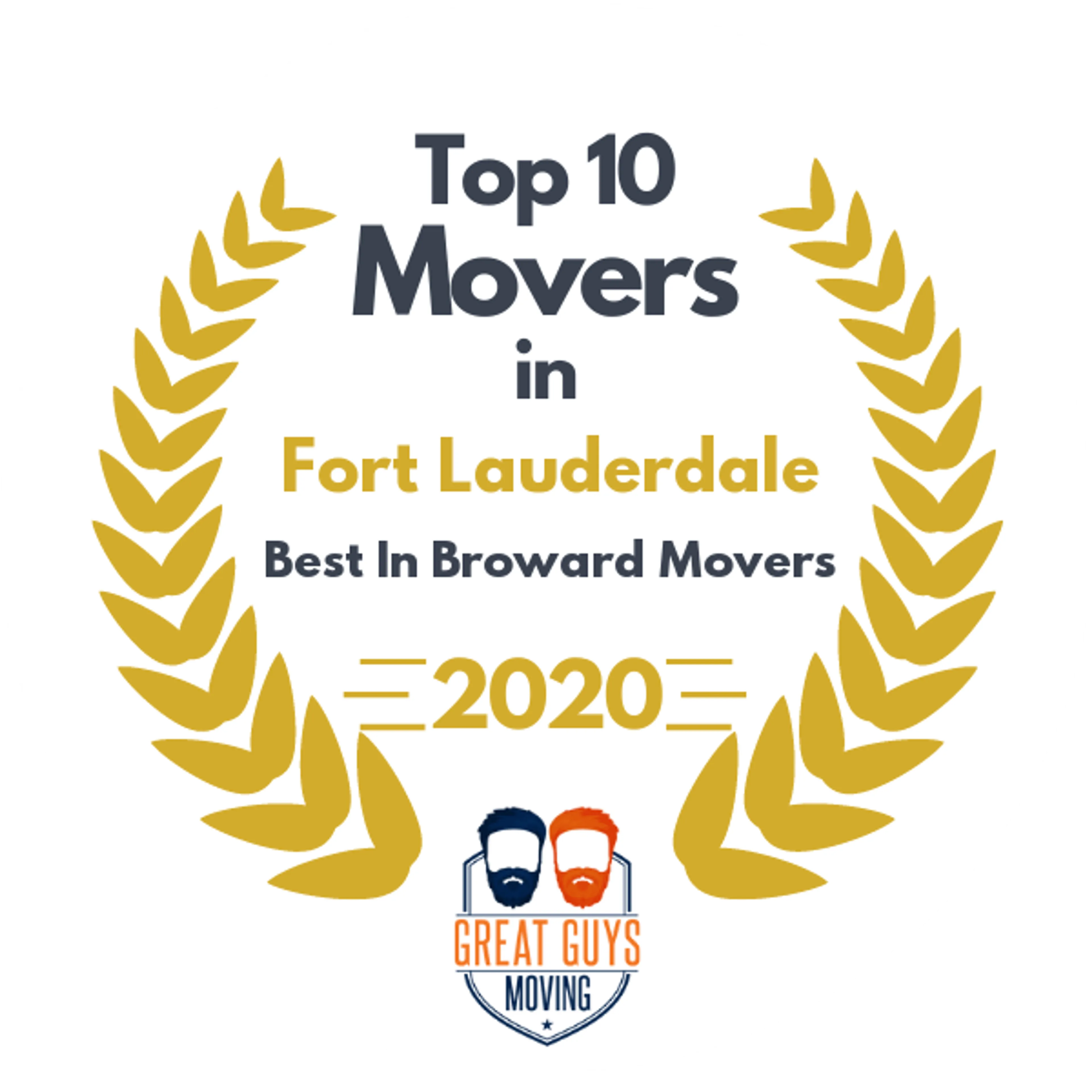 Top 10 Movers in Fort Lauderdale, FL 2020 award