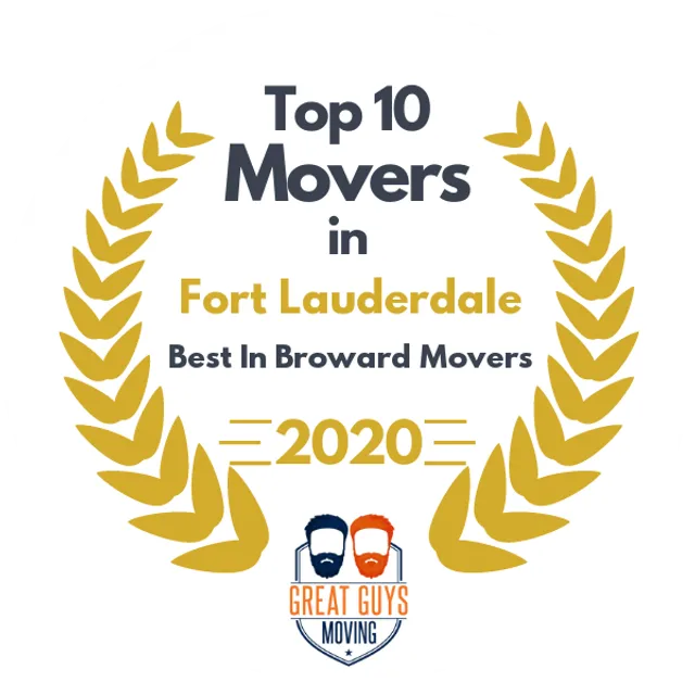 Top 10 Movers in Fort Lauderdale, FL 2020 award