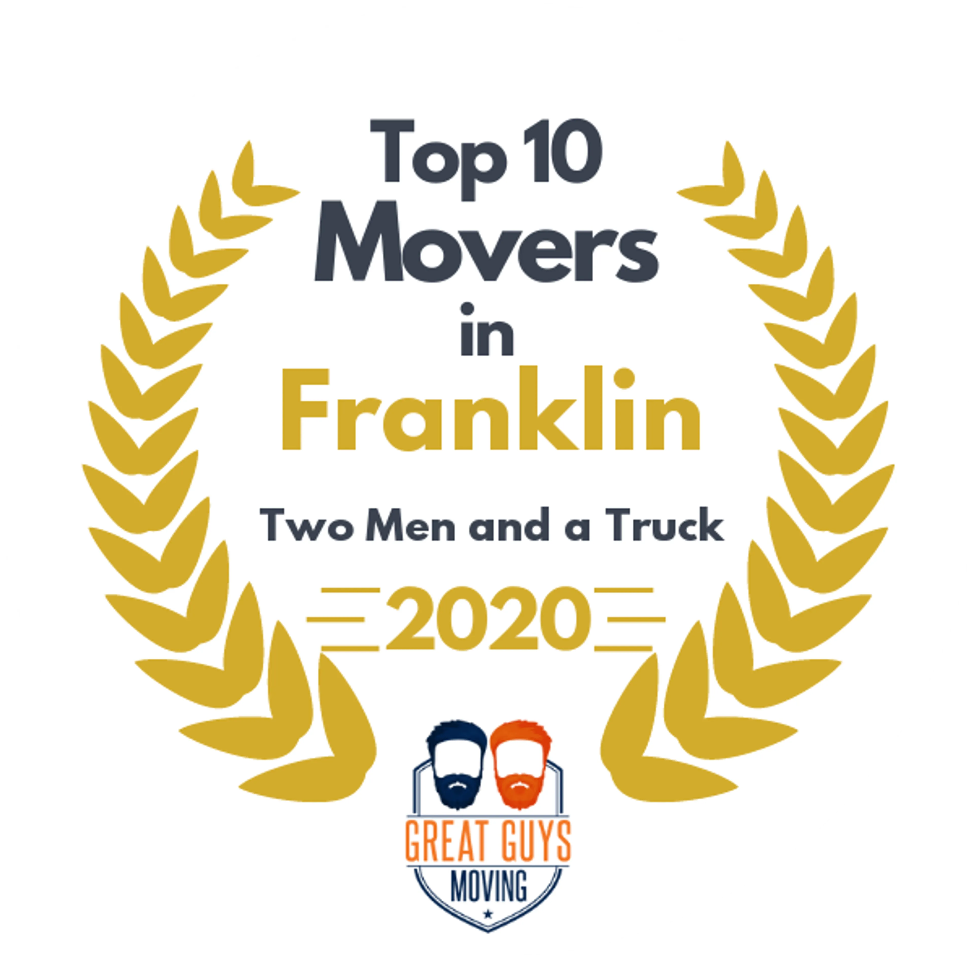 Top 10 Movers in Franklin, TN 2020 award