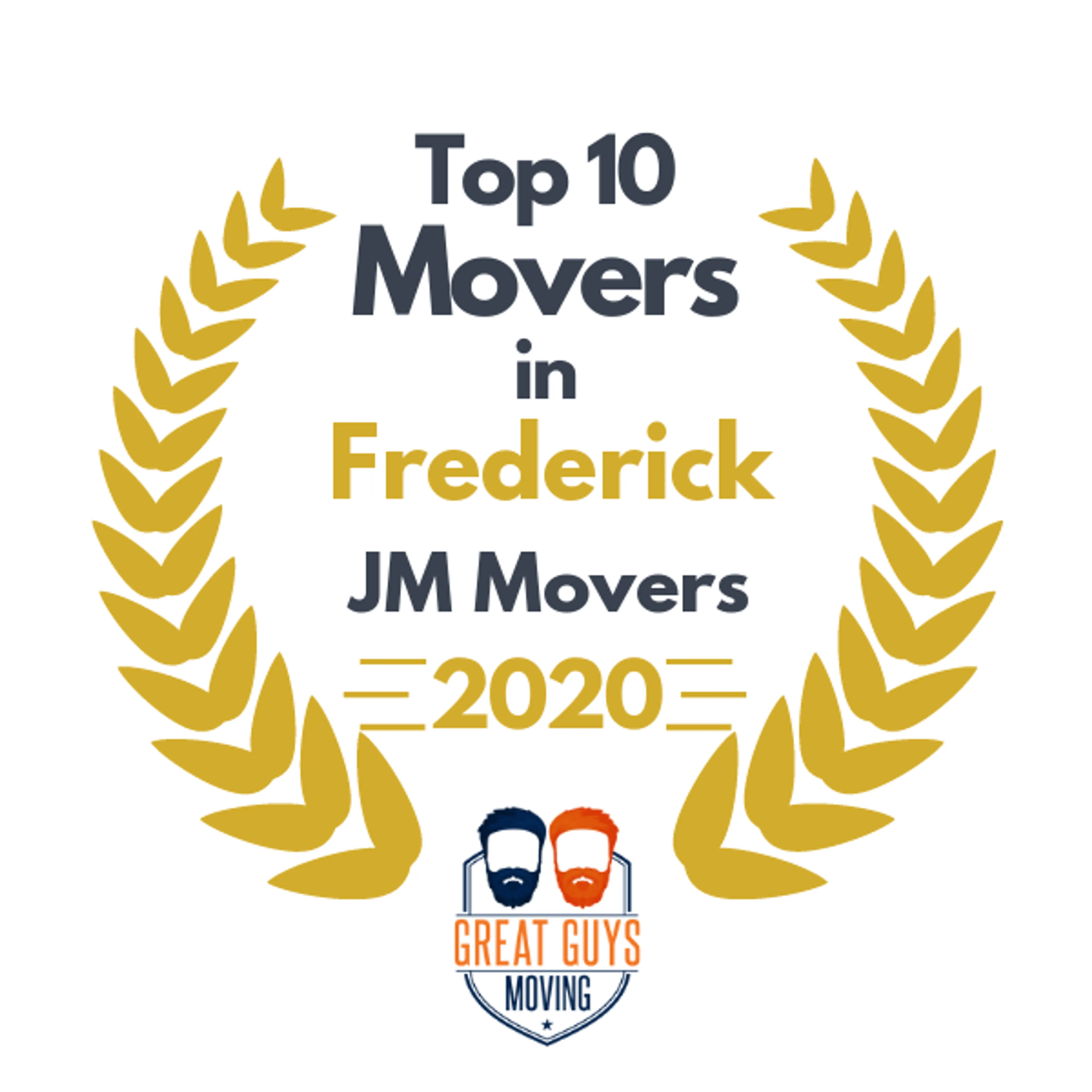 Top 10 Movers in Frederick, MD 2020 award