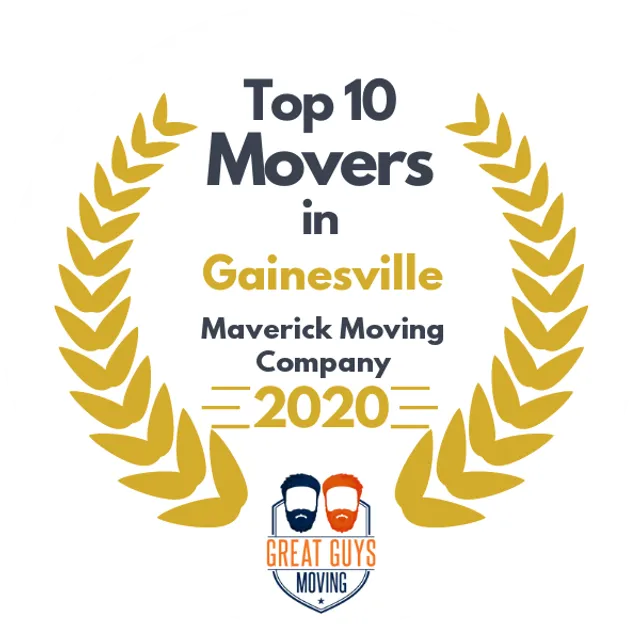 Top 10 Movers in Gainesville, FL 2020 award