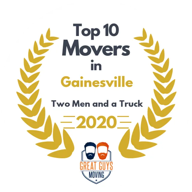 Top 10 Movers in Gainesville, FL 2020 award