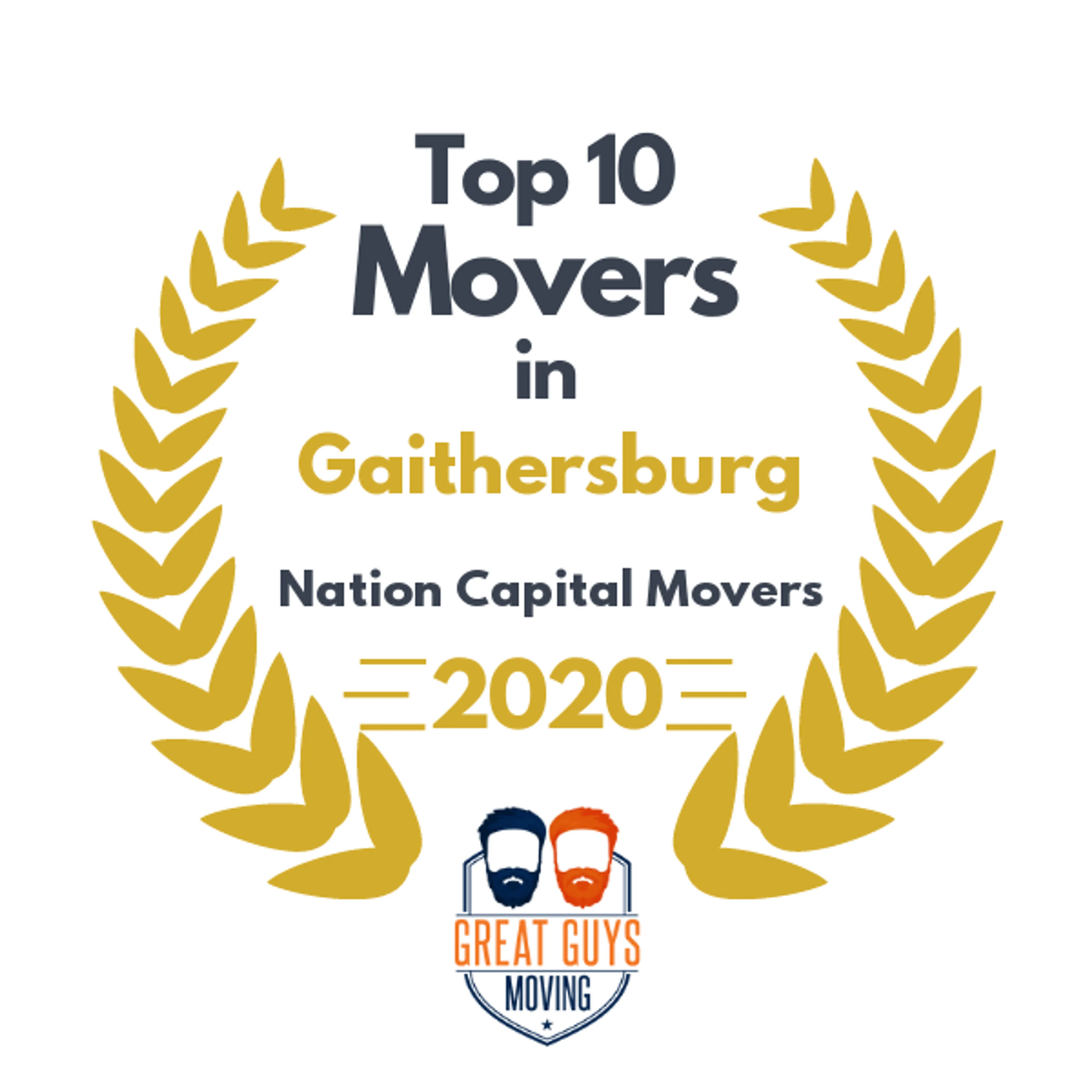 Top 10 Movers in Frederick, MD 2020 award