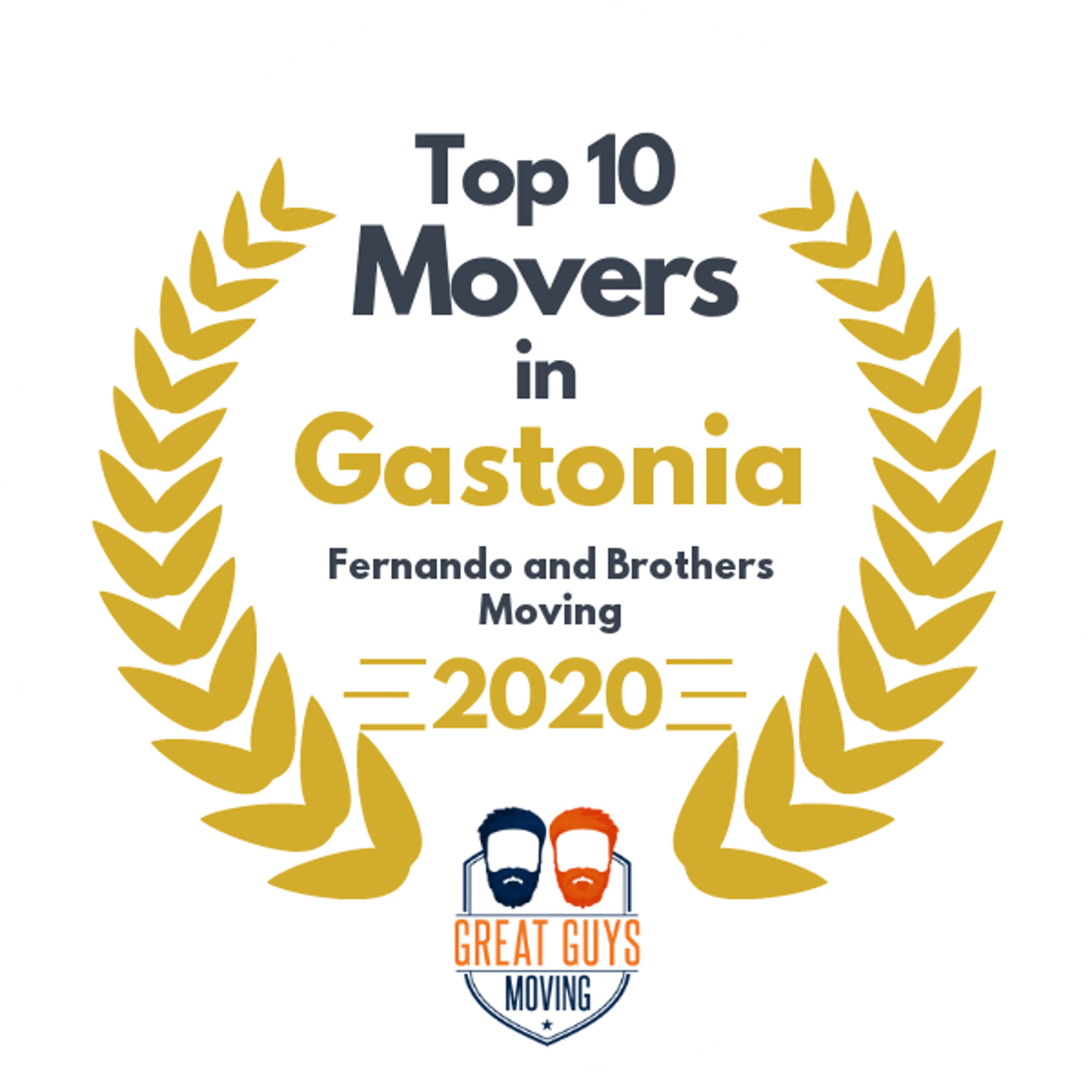 Top 10 Movers in Charlotte, NC 2020 award