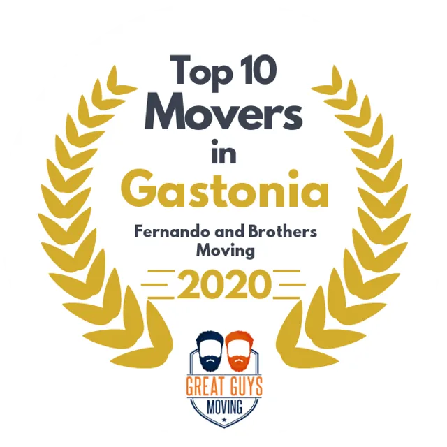 Top 10 Movers in Charlotte, NC 2020 award