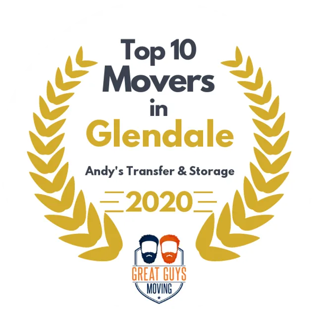 Top 10 Movers in Glendale, CA 2020 award