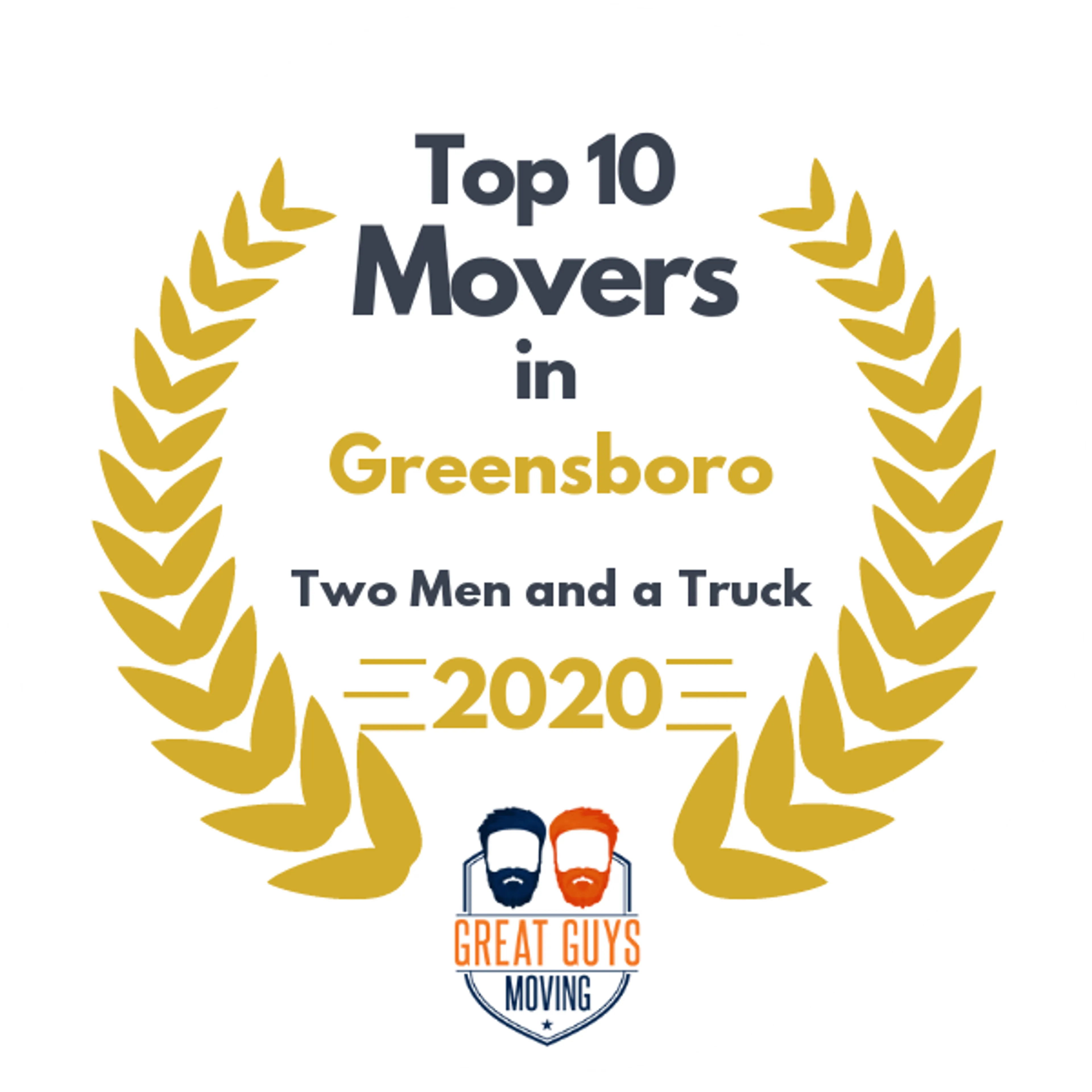 Top 10 Movers in High Point, NC 2020 award
