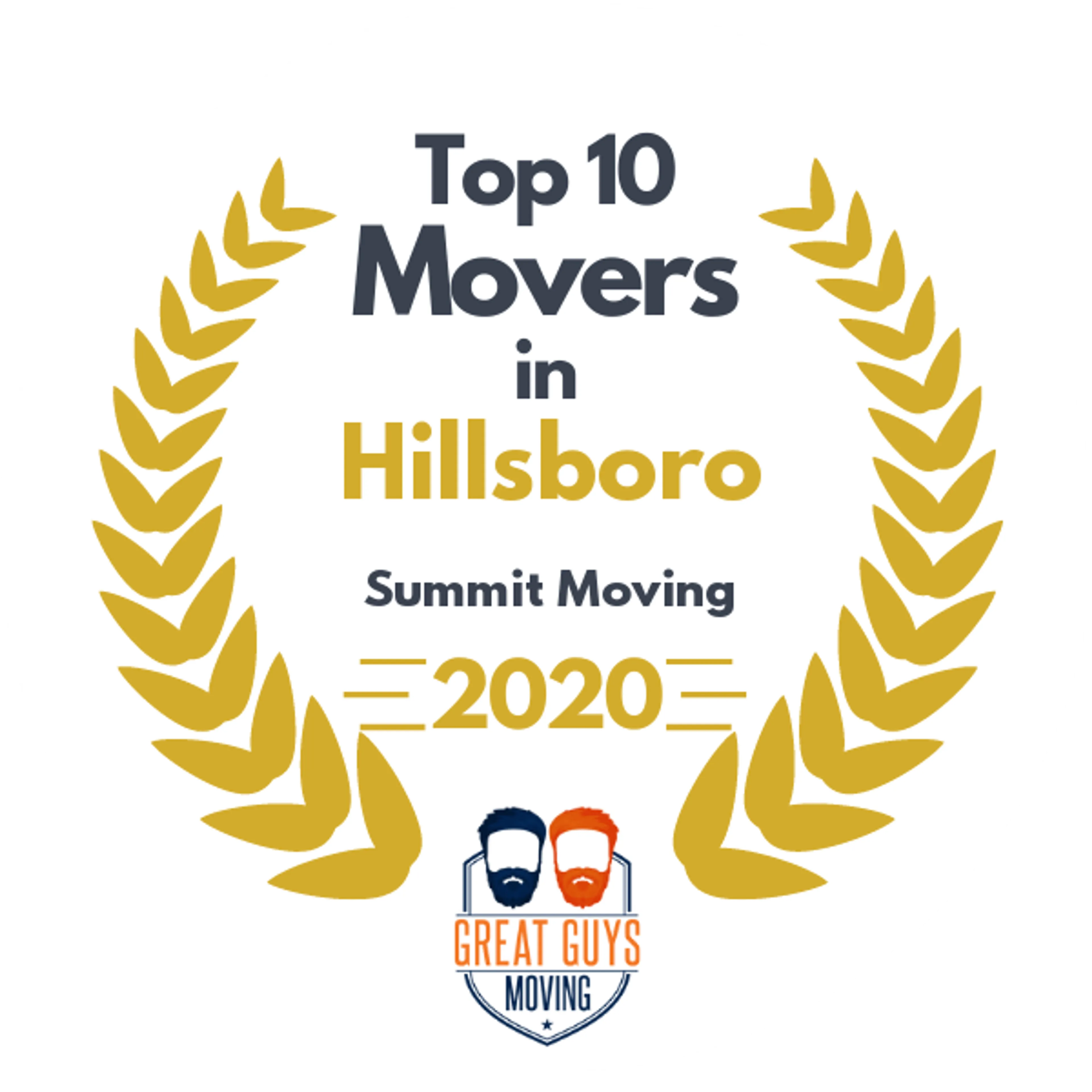 Top 10 Movers in Portland, OR 2020 award