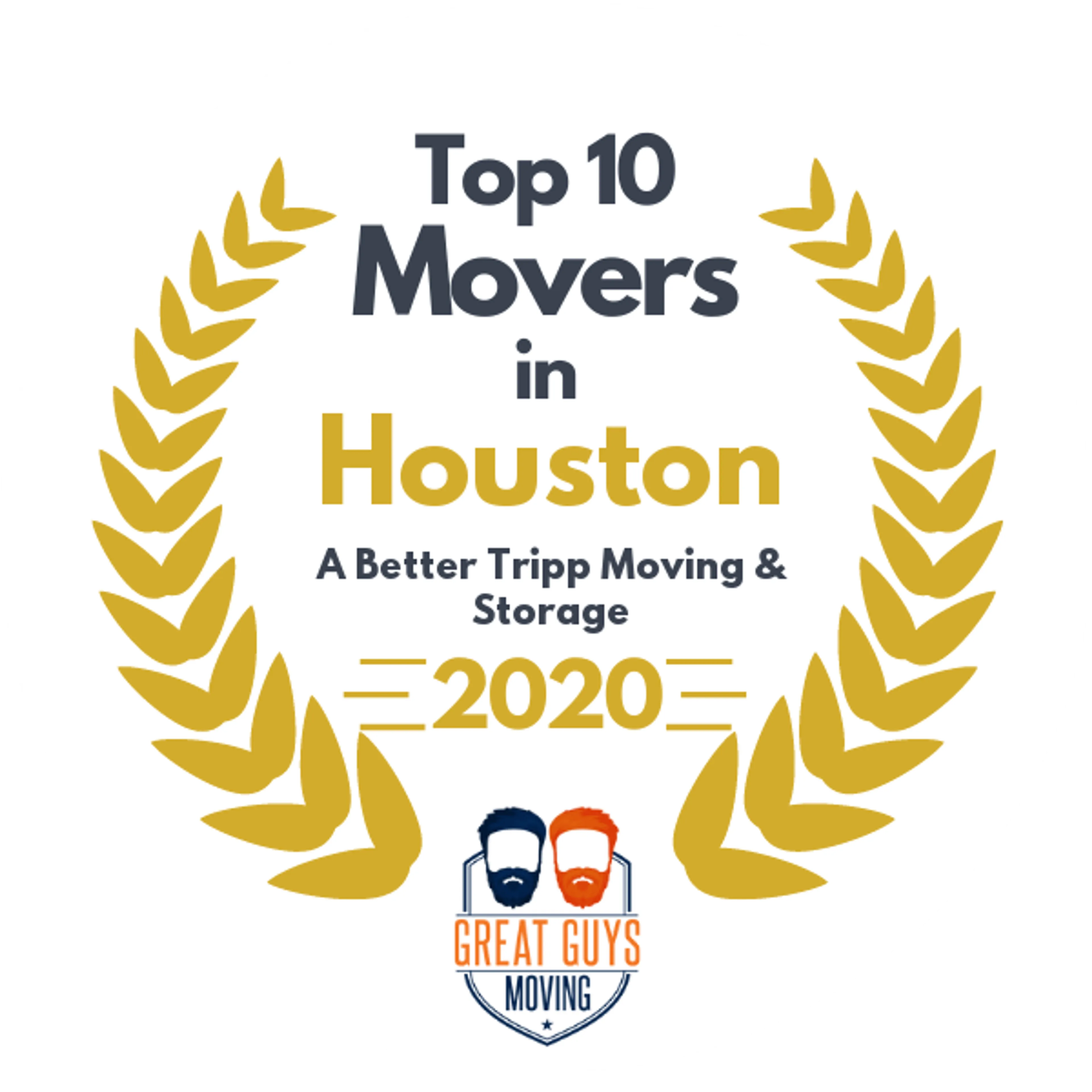 Top 10 Movers in Houston, TX 2020 award