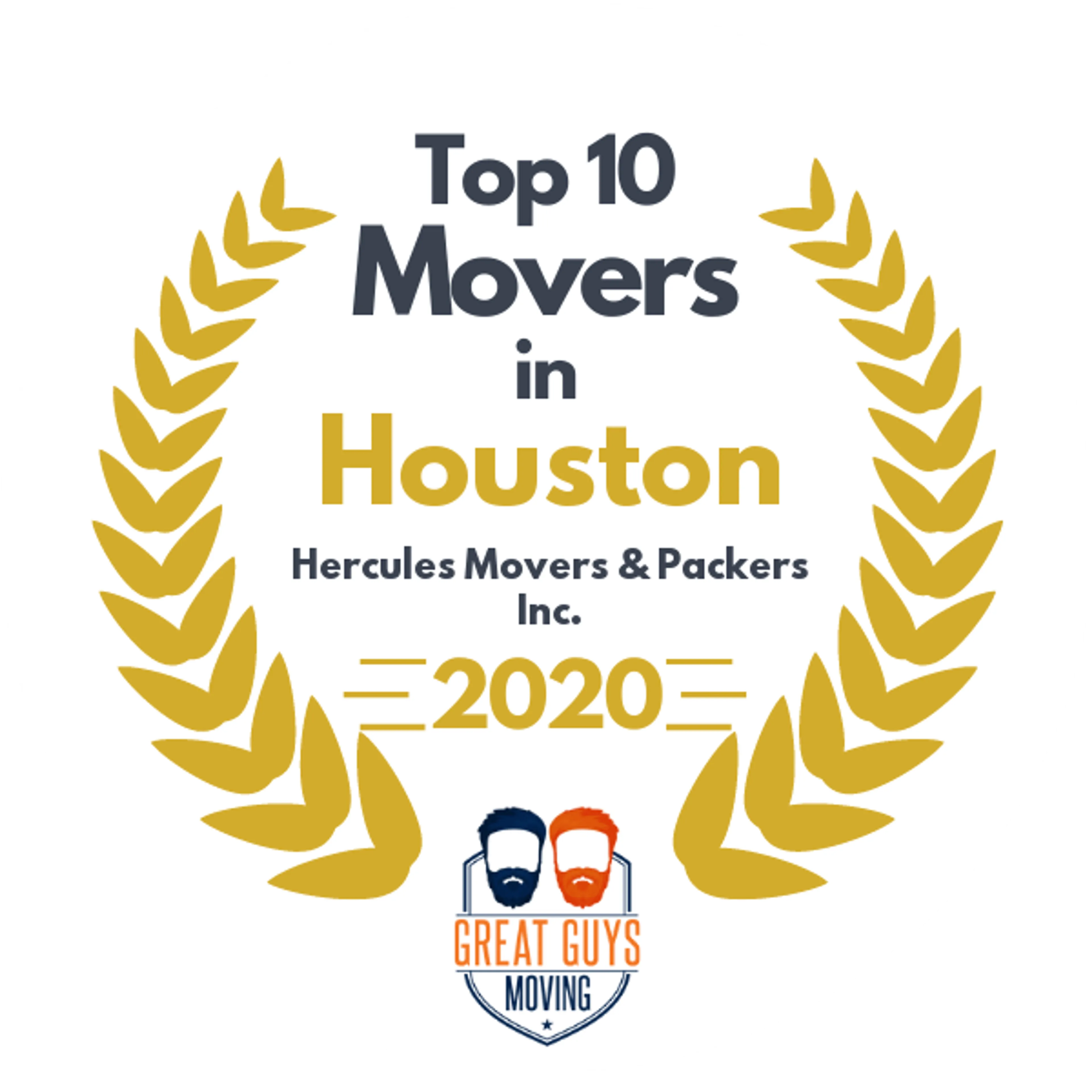 Top 10 Movers in Houston, TX 2020 award