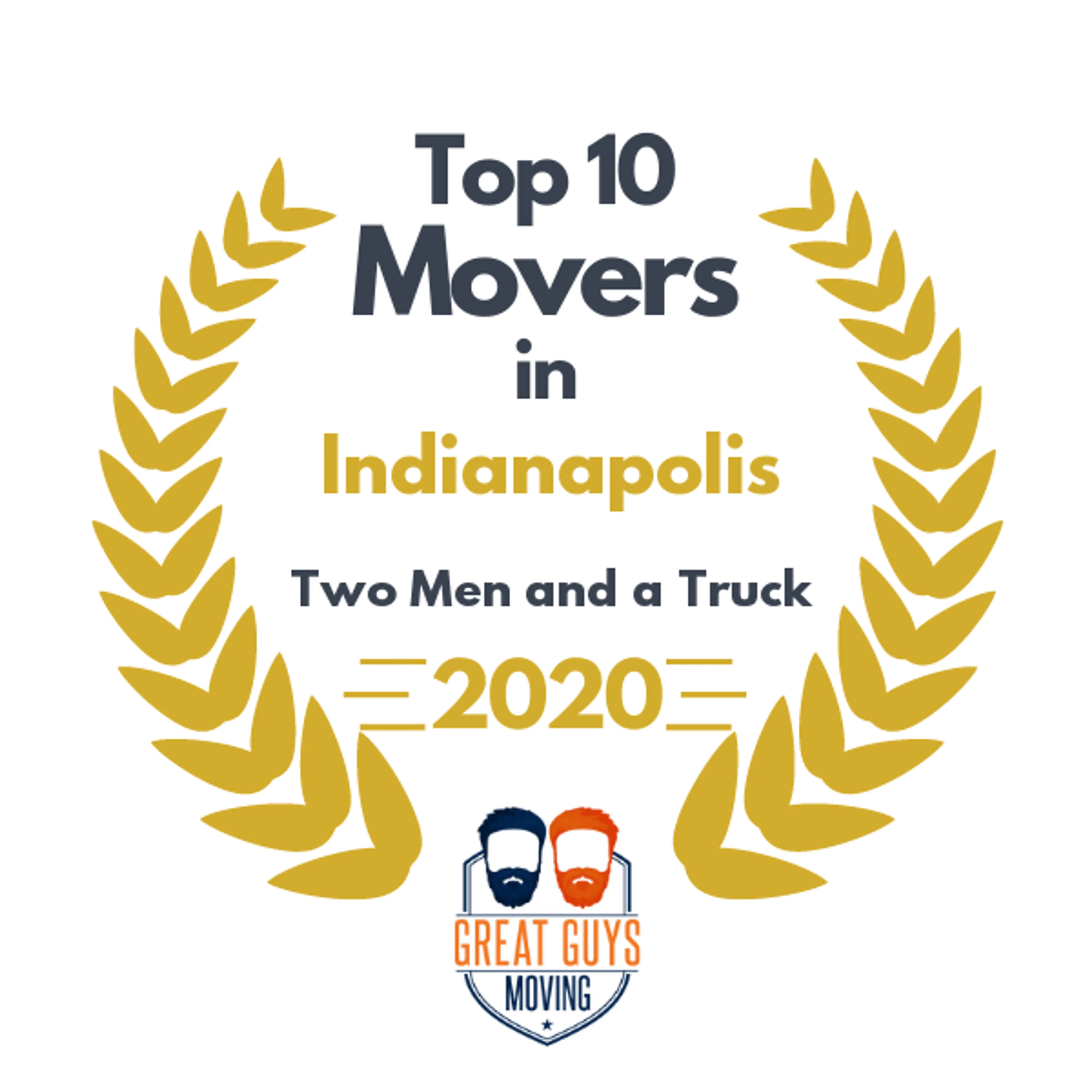 Top 10 Movers in Indianapolis, IN 2020 award