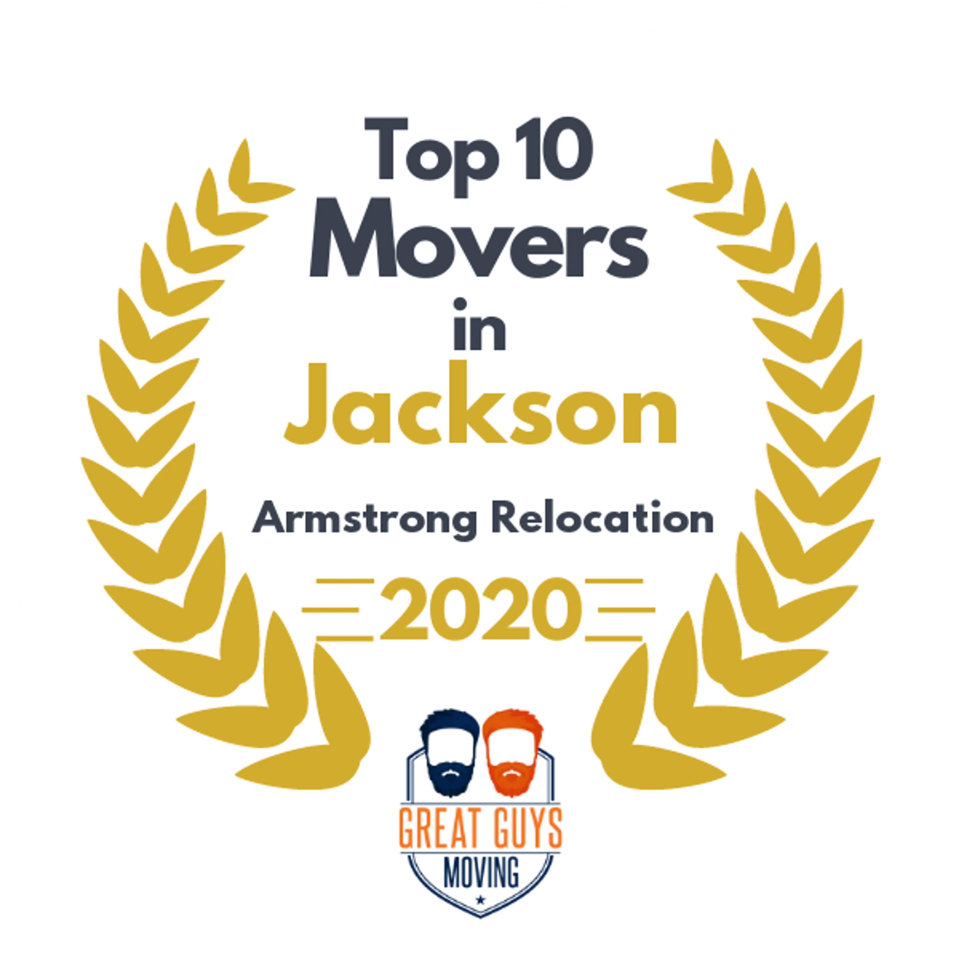 Top 10 Movers in Jackson, MS 2020 award