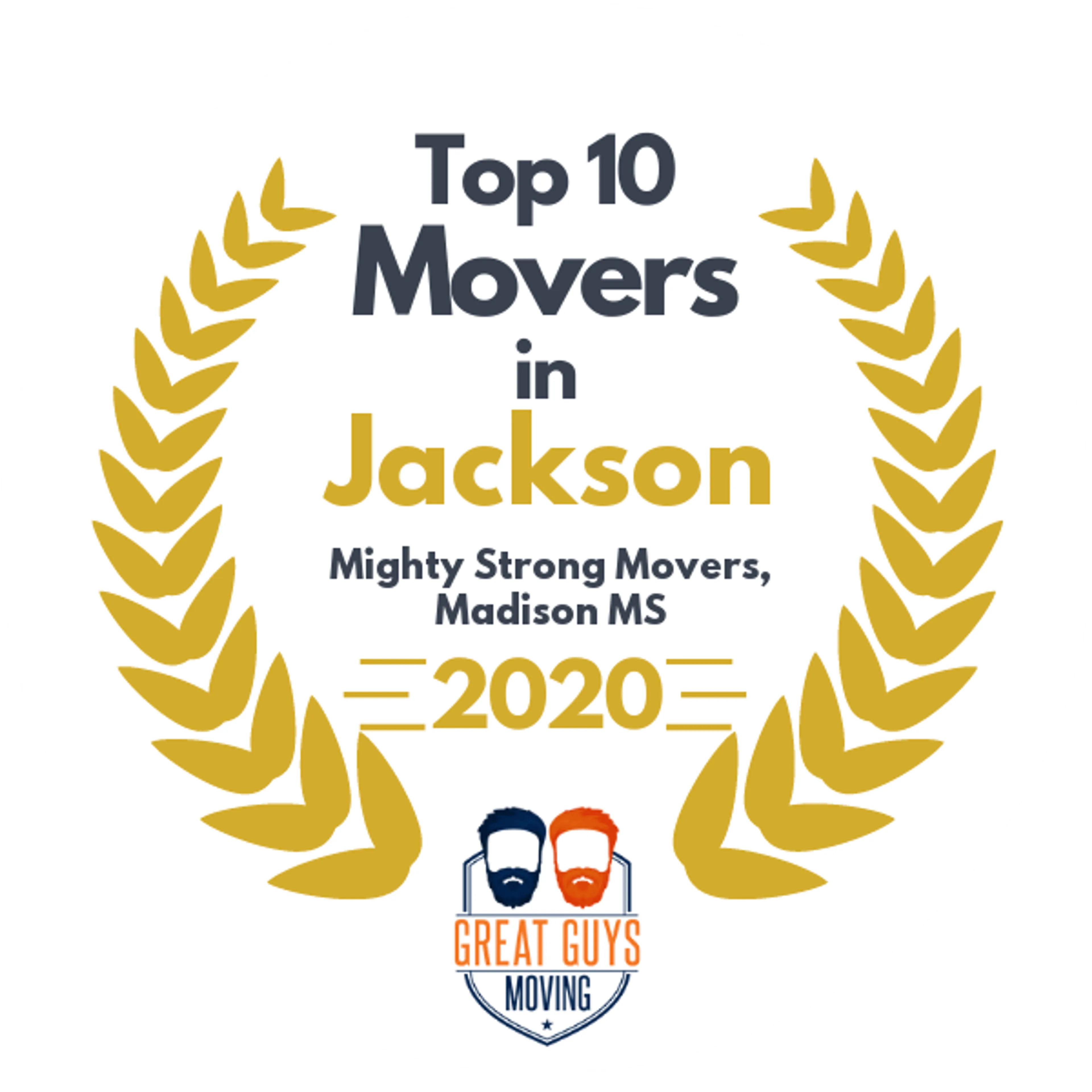 Top 10 Movers in Jackson, MS 2020 award