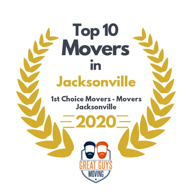 Top 10 Movers in Jacksonville, FL 2020 award