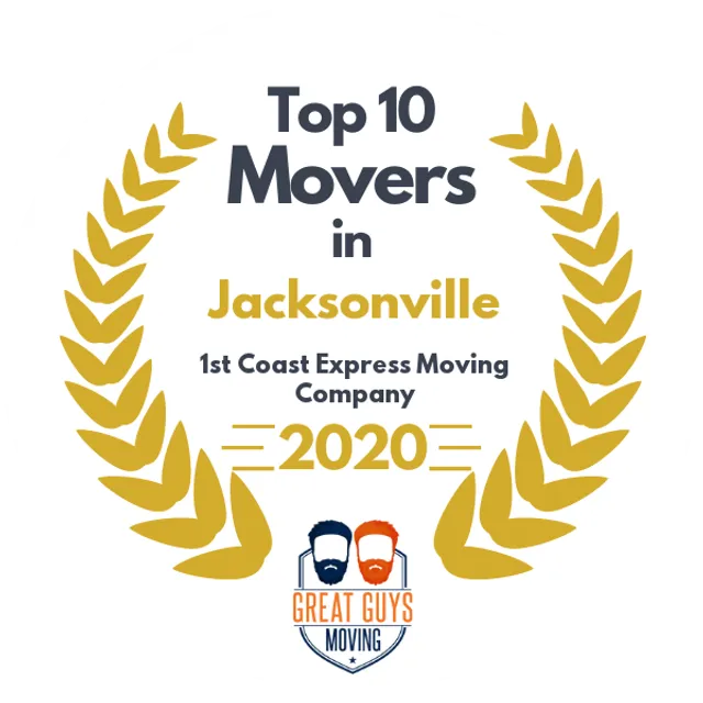 Top 10 Movers in Jacksonville, FL 2020 award