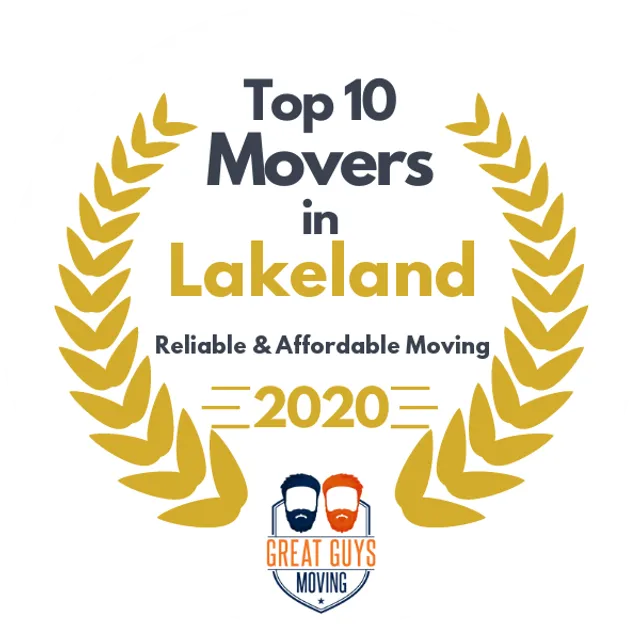 Top 10 Movers in Lakeland, FL 2020 award