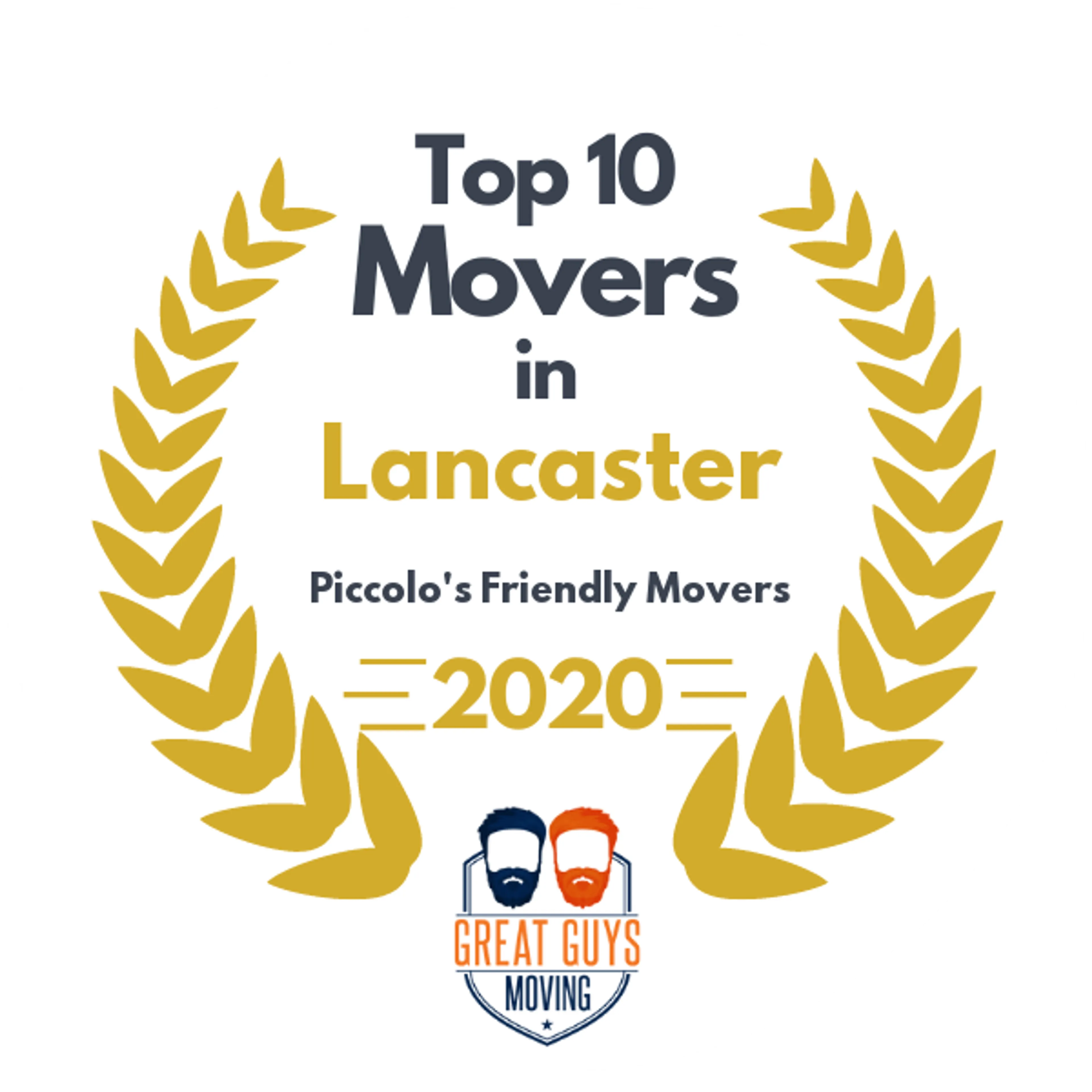 Top 10 Movers in Lancaster, PA 2020 award