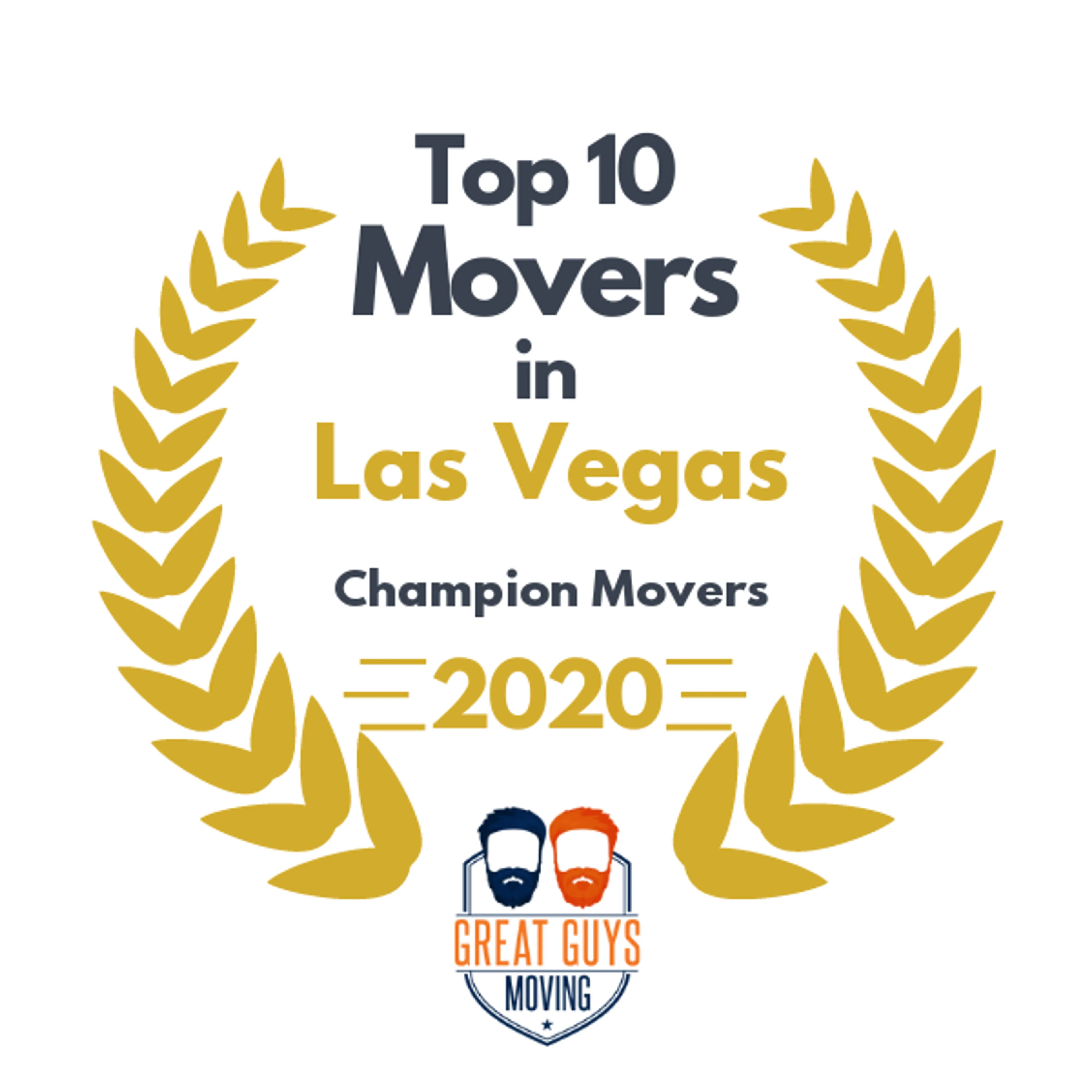 Top 10 Movers in Las Vegas, NV 2020 award