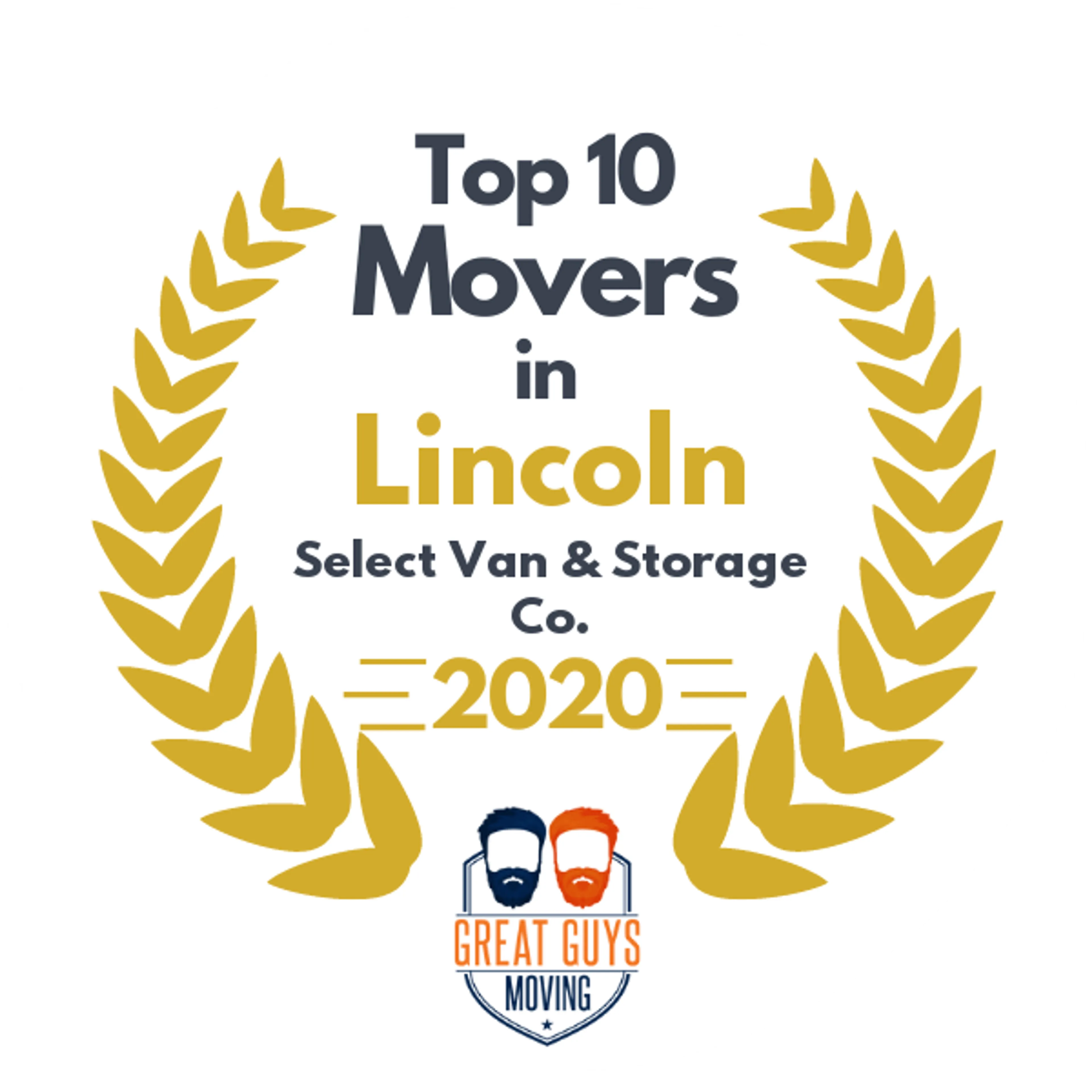 Top 10 Movers in Lincoln, NE 2020 award
