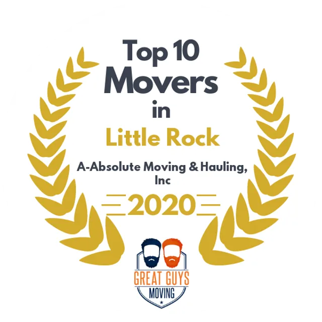 Top 10 Movers in Little Rock, AR 2020 award