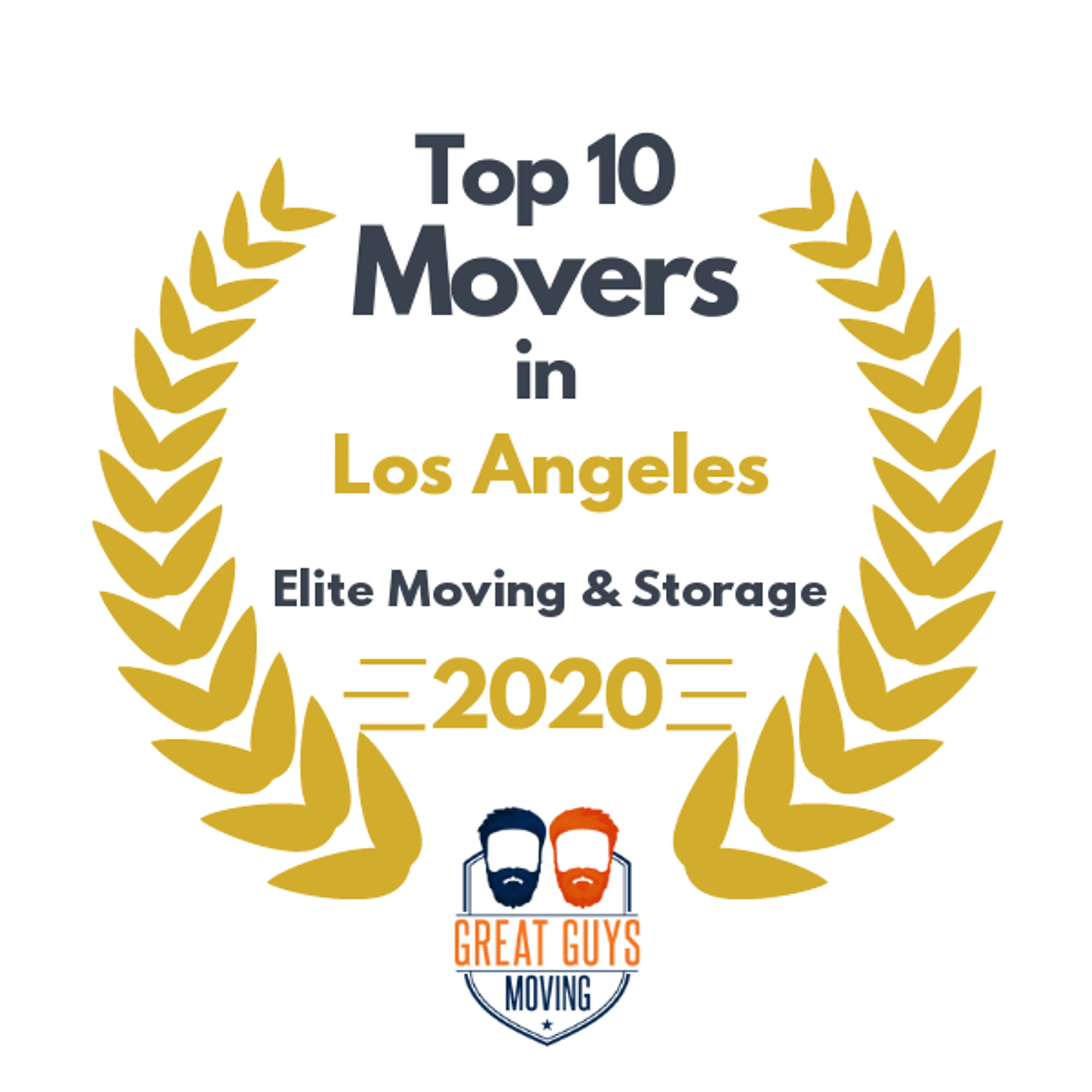 Top 10 Movers in Los Angeles, CA 2020 award