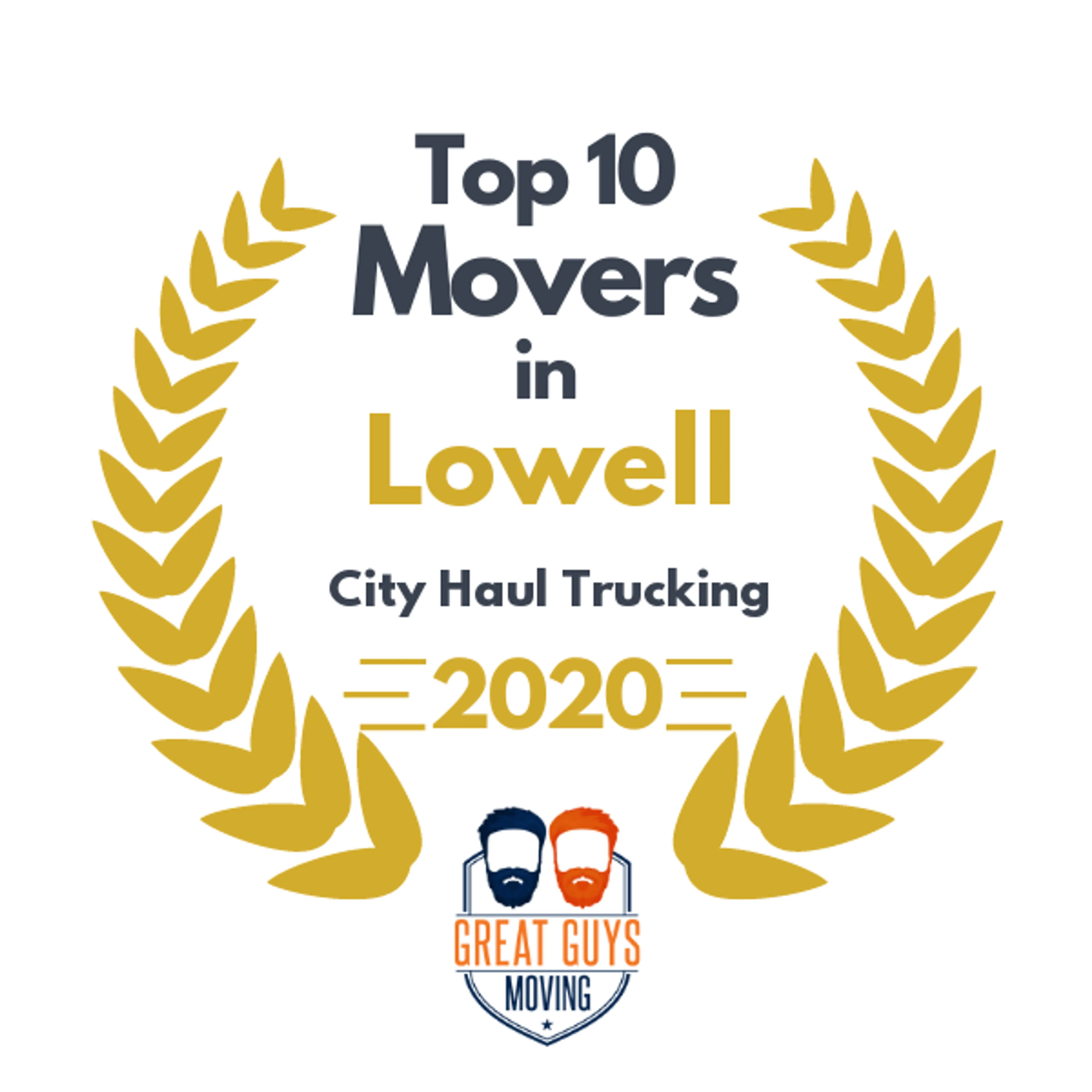 Top 10 Movers in Lowell, MA 2020 award