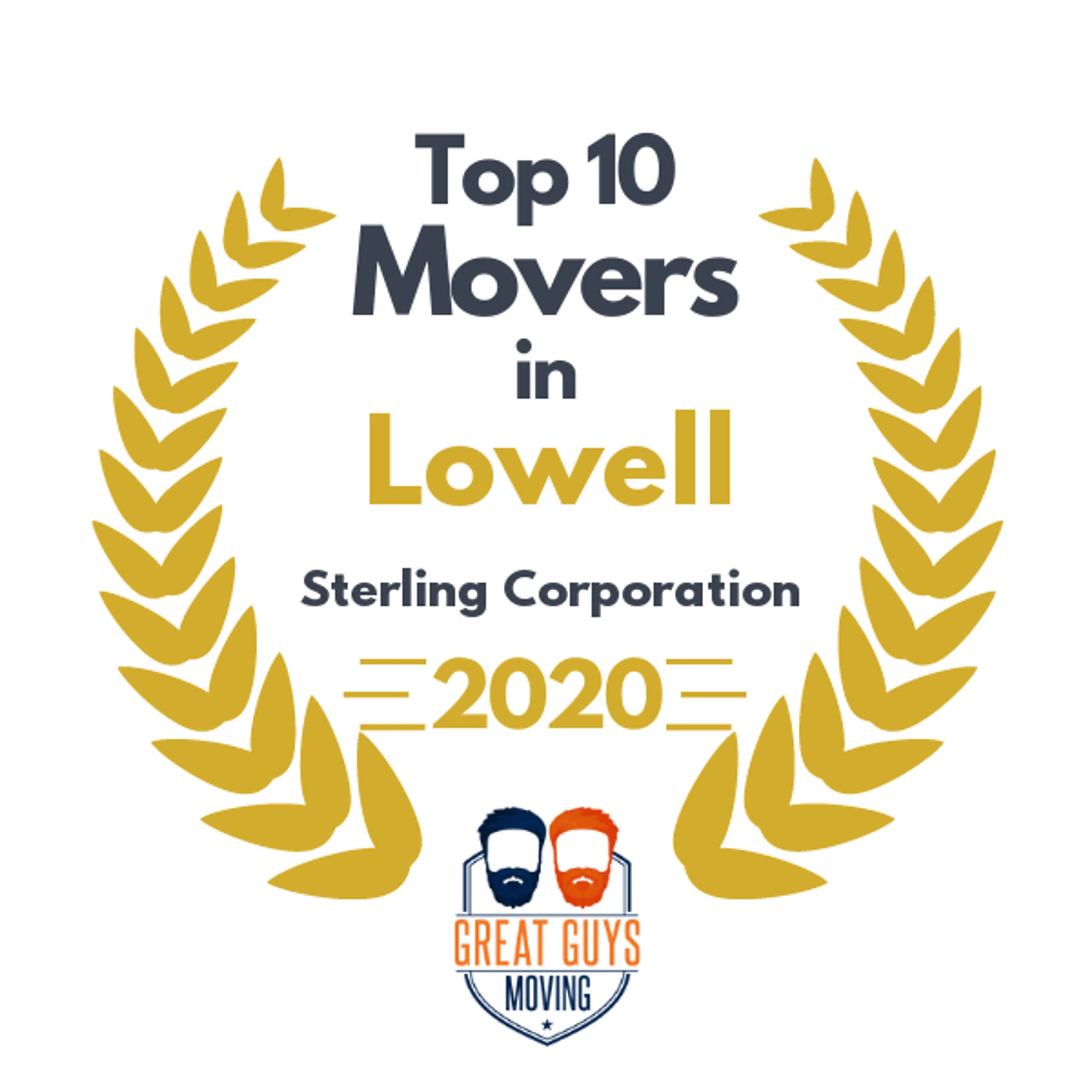 Top 10 Movers in Lowell, MA 2020 award