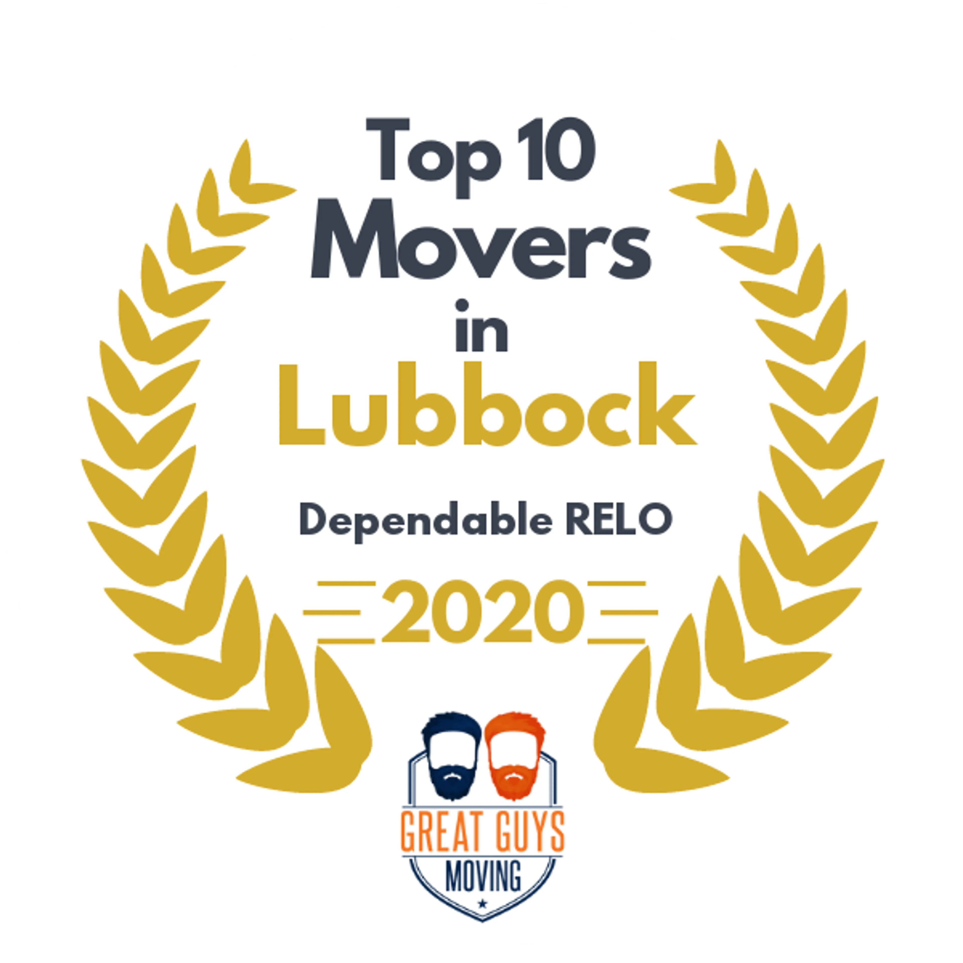Top 10 Movers in Lubbock, TX 2020 award